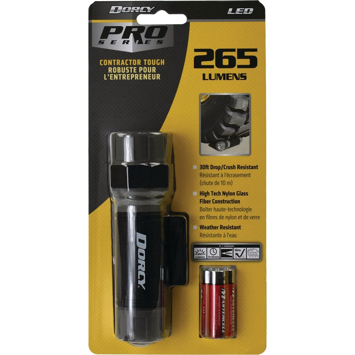 Dorcy Unbreakable Led Industrial Flashlight, 140-Lumens 41-2600