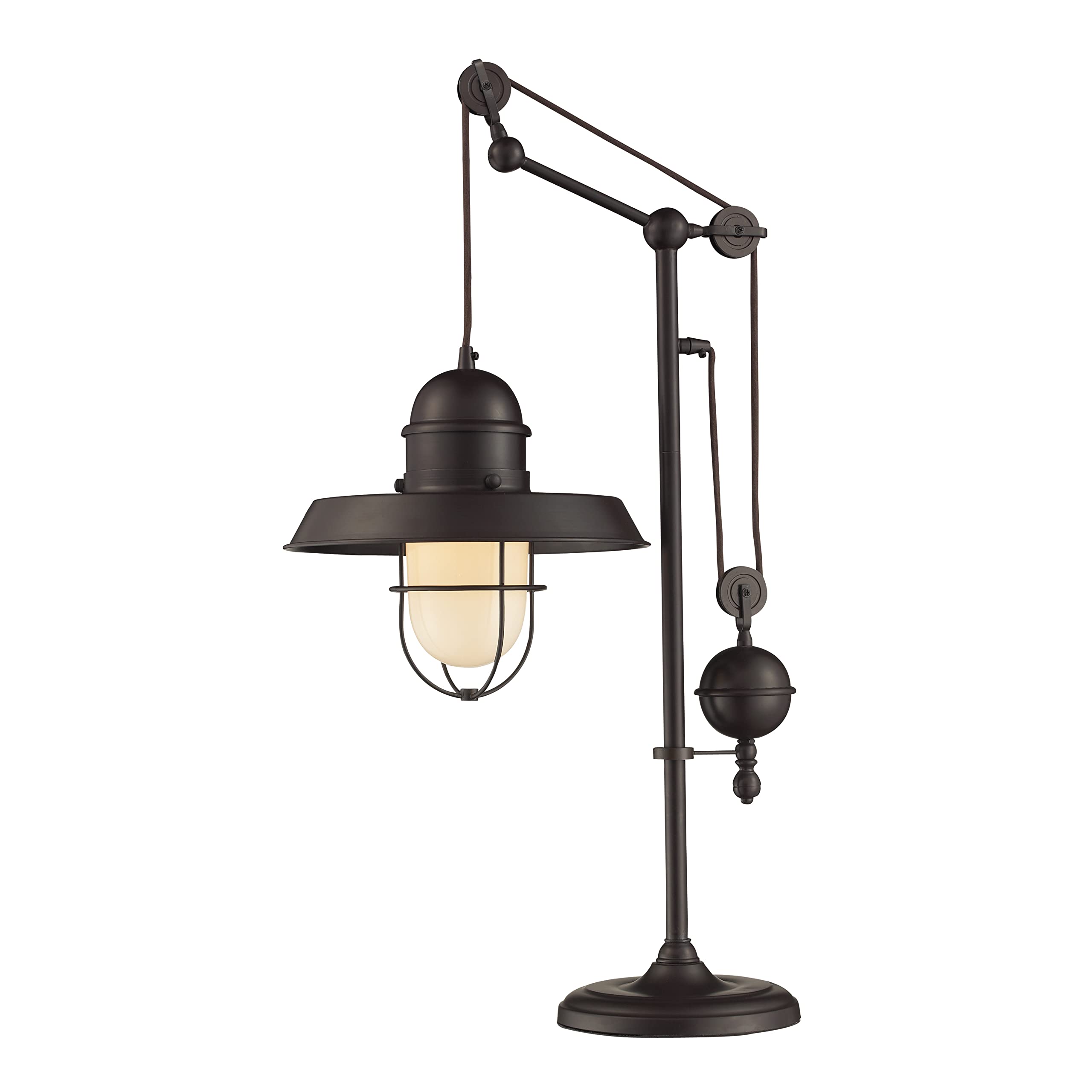 Elk Home 1-Light Farmhouse Table Lamp, Oil Rubbed Bronze Metal Shade, 32&quot; Transitional Design
