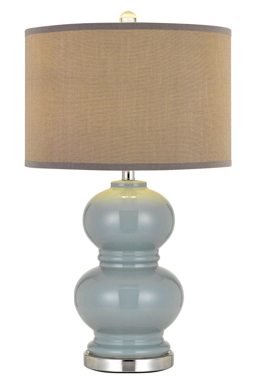 Cal Lighting BO-2884TB-2-BLU Transitional Two Light Table Lamp from Bergamo Collection in Bronze/Dark Finish, 16.00 inches