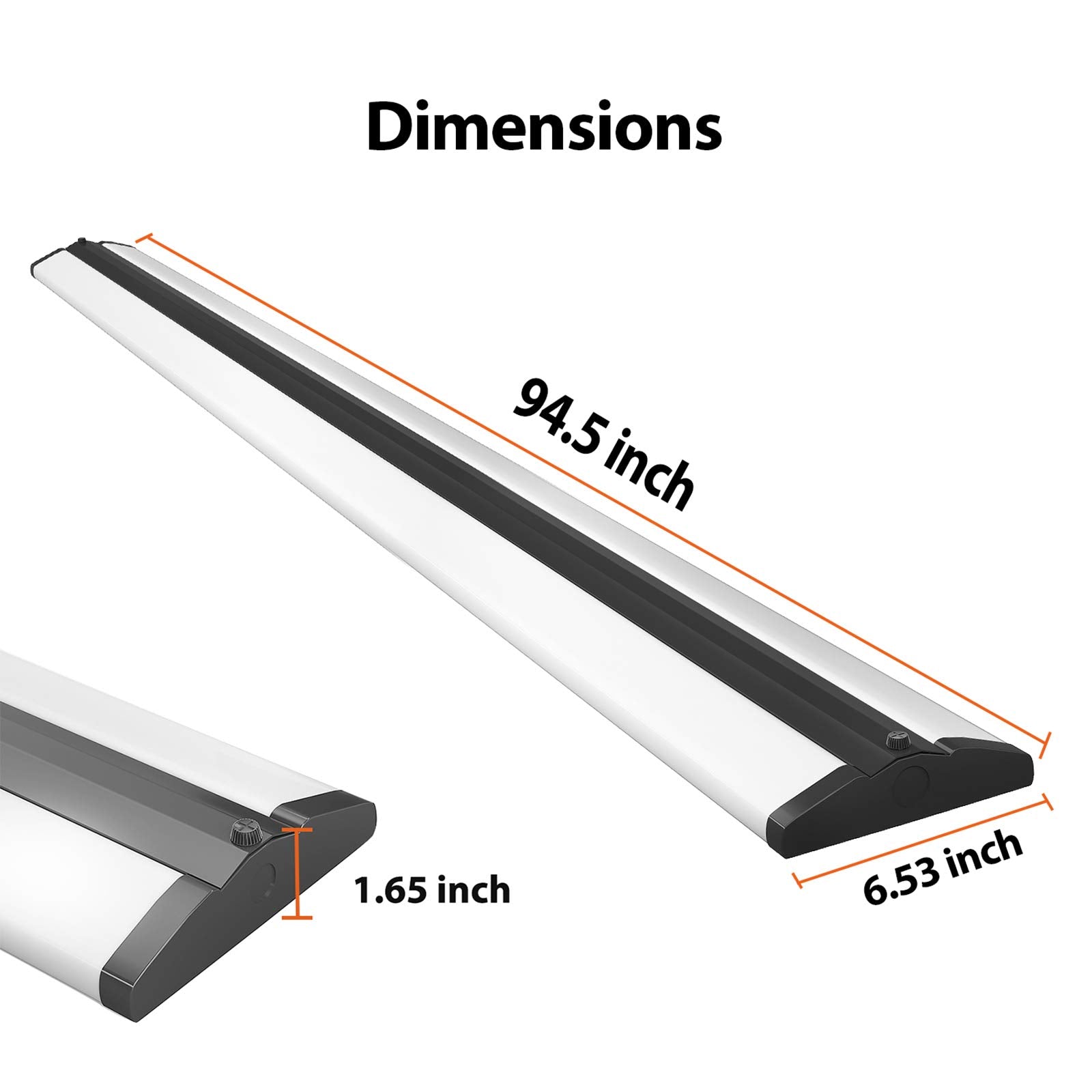 Faithsail 8Ft Led Shop Light, 110W Led Wraparound Ultra Slim Strip Lights, 12600 Lumens, 5000K Garage Lighting, 8 Foot Led Strip
