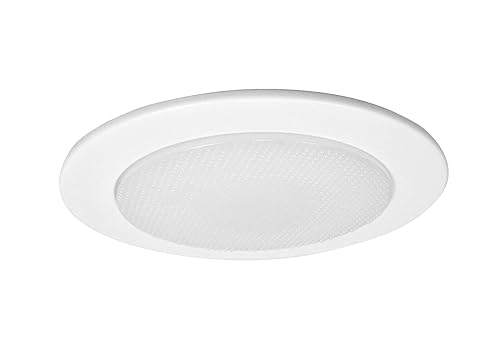 Nicor 19509WH Recessed Shower Trim, 4" White Albalite Glass Lens, Aluminum Construction
