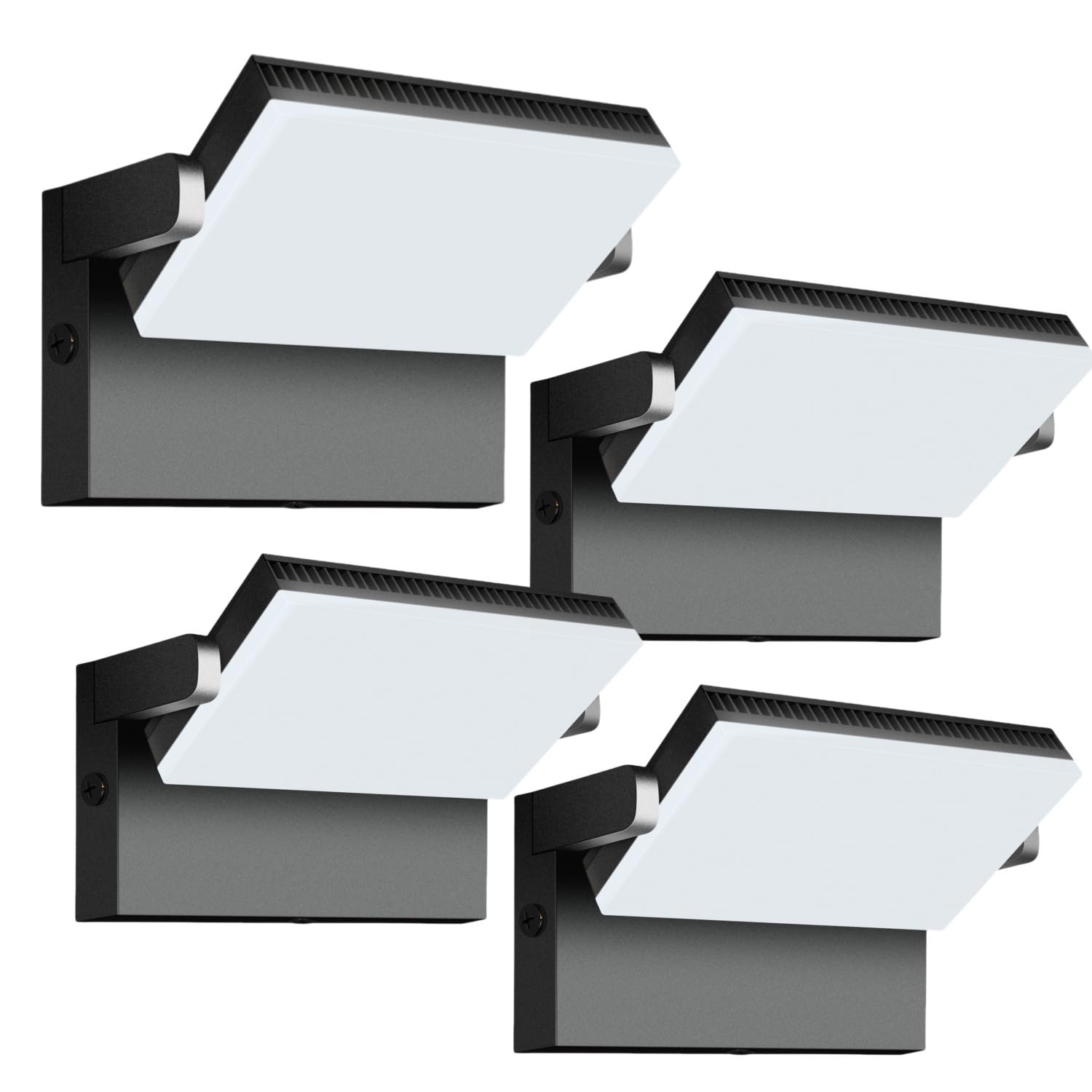 Biritalo Modern Sleek Led Flood Light 120W  360 Rotatable Outdoor Security Areas Lighting  14200Lm 5000K Waterproof Wall Pack For Yard Building Driveway Car Lot (4Pack)