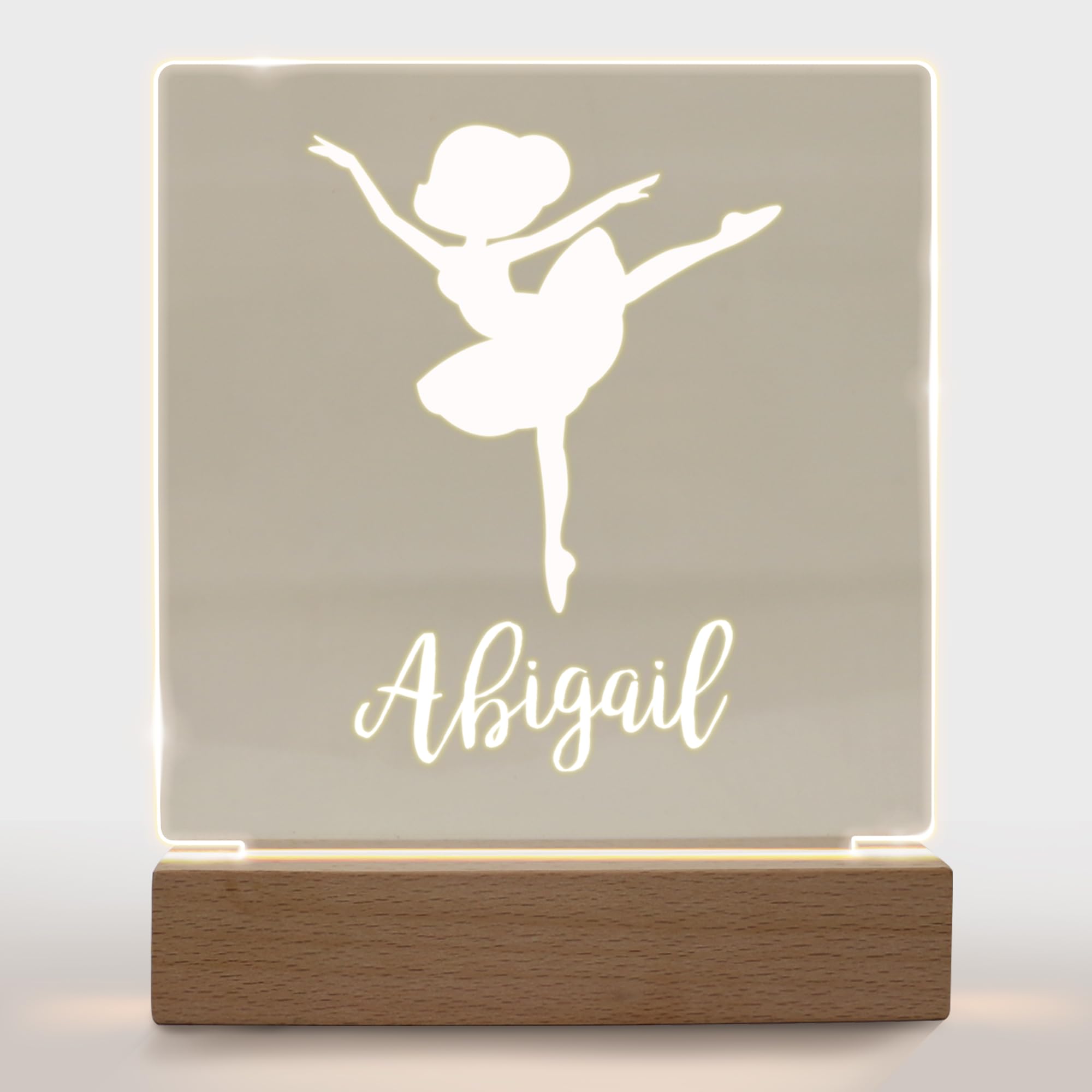 Personalized Night Light For Kids Girls Boys Customized Gifts For Baby Nursery Decor Ballerina
