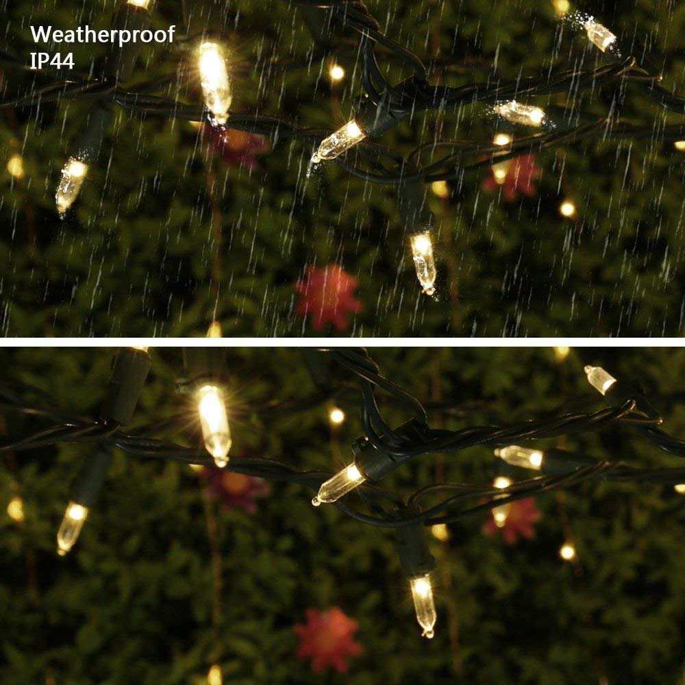 Brizled Christmas Lights Warm White, 2 Pack 33Ft 100 Led Christmas Lights, 120V Ul Certified Connectable Christmas Tree Lights Mini Christmas String Lights For Christmas Tree Home Party Indoor Outdoor