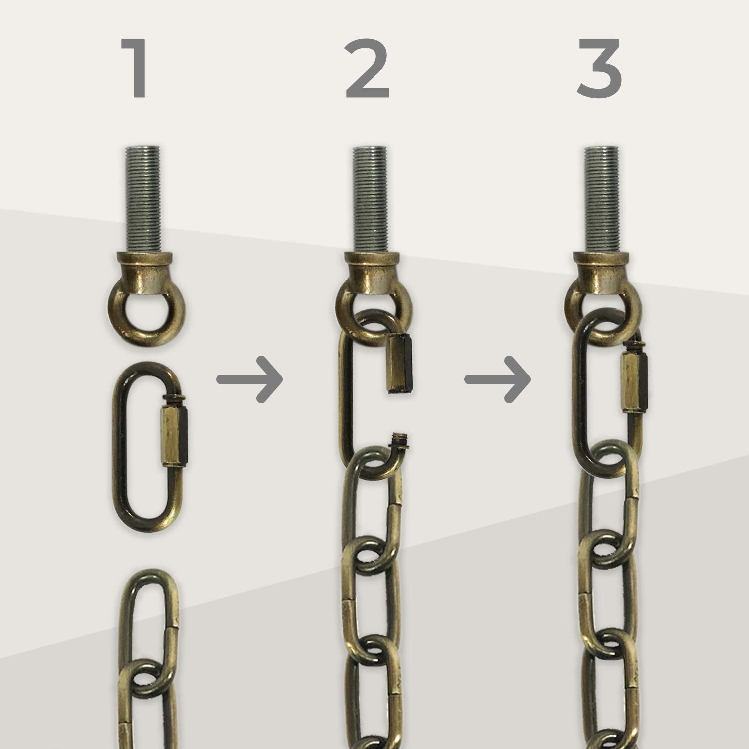 Royal Designs, Inc. Lc-2002-Ab-6-1 Heavy Duty Lighting Fixture Chain, Antique Brass