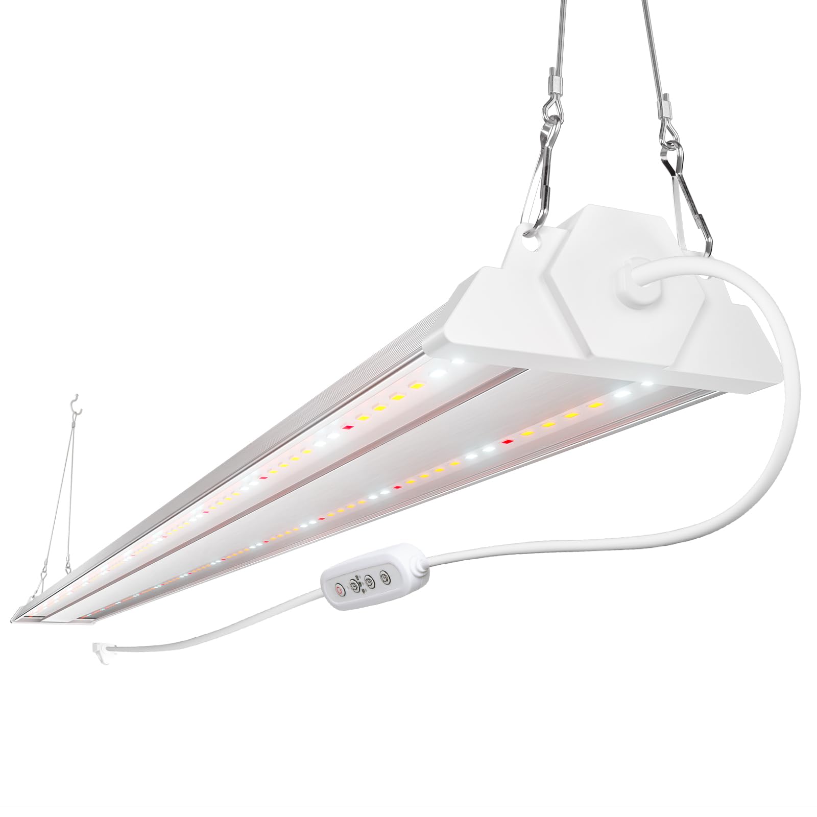 Freelicht 1 Pack 4Ft Led Grow Light With Timer, 60W (350W Equivalent), Sunlike Full Spectrum Integrated Plant Light For Hydropon