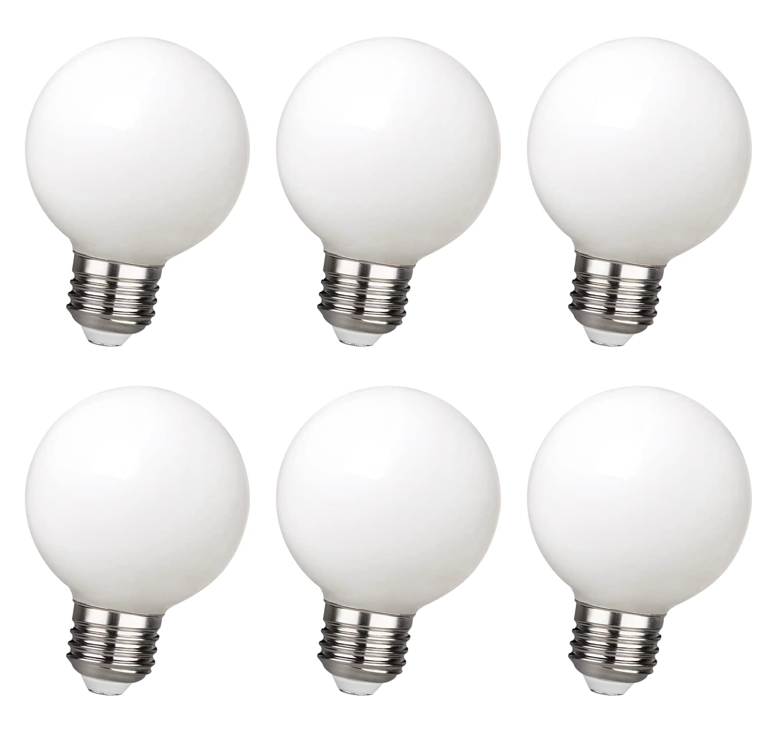 G19/G60 Led Globe Light Bulbs, 4.5W Led Filament Bulb (60W Equivalent),Warm White 2700K,Dimmable Makeup Mirror Lights For Bedroo
