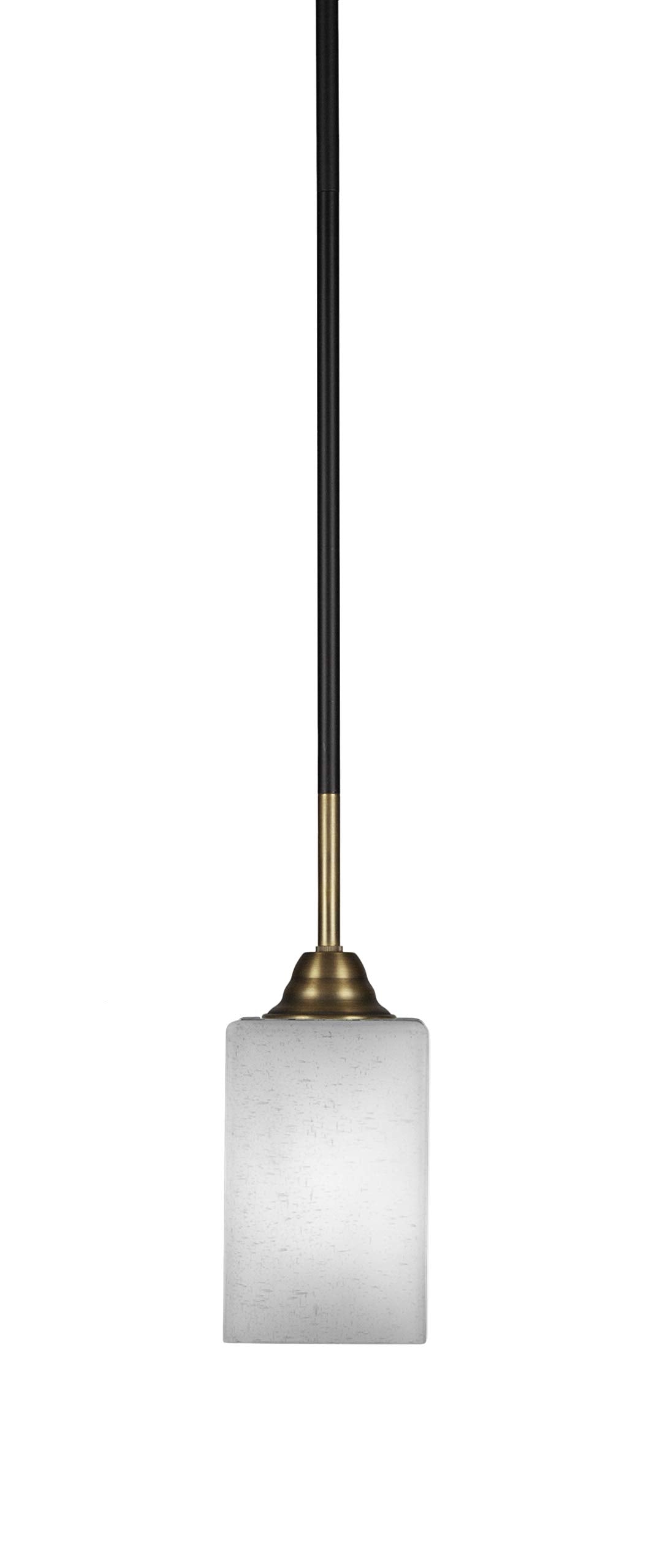 Toltec Lighting Paramount 1 Light Mini Pendant in Matte Black & Brass (3401-MBBR-531)