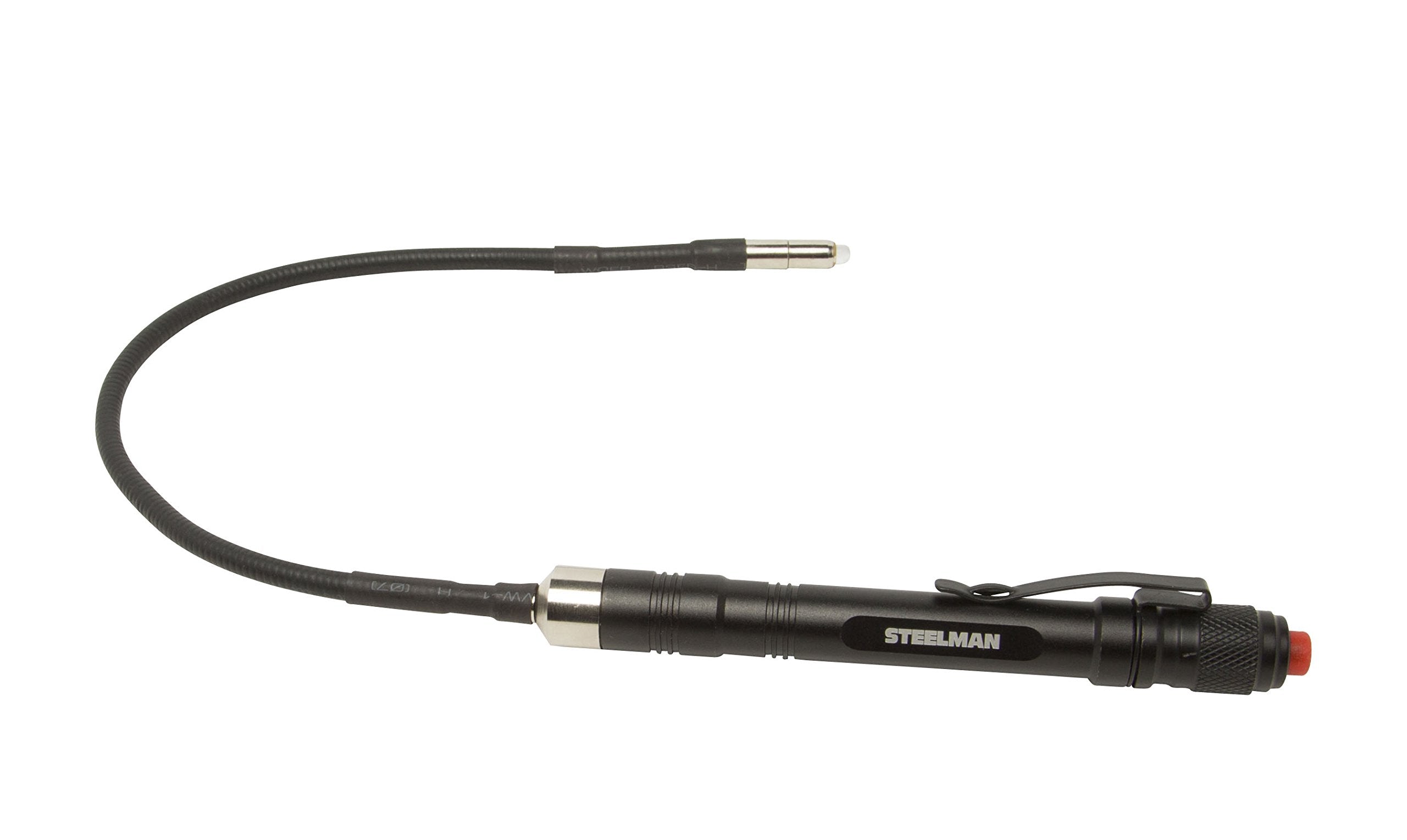 Steelman LED Pen Light 2AAA with Flexible Neck, Aluminum, Black, Model 95887