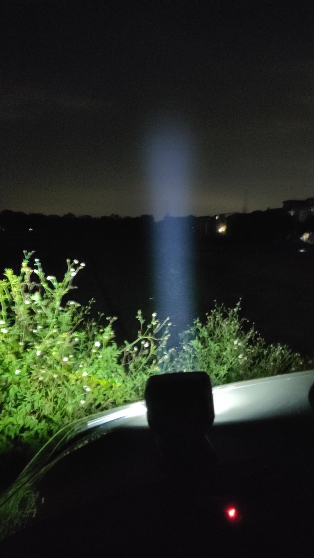 JIUHUAN LED Search Light 50W 7 Inch Waterproof Black Remote Control Model JH116-50W-R Daylight 360° Rotation