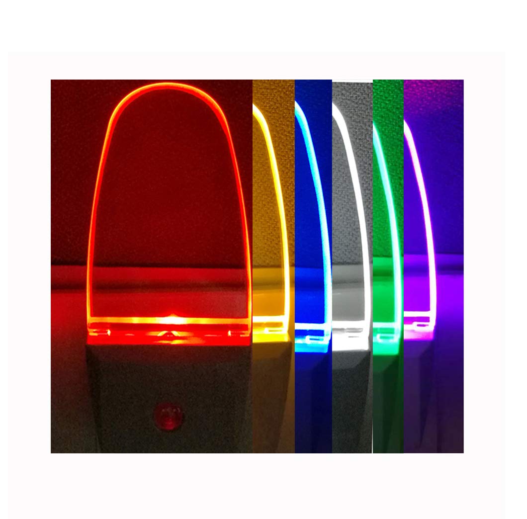 GREENIC Night Lights, 7 Color Cycle, Plug-in LED, 0.5W, 2 Pack, Multicolor, Model 5841595404