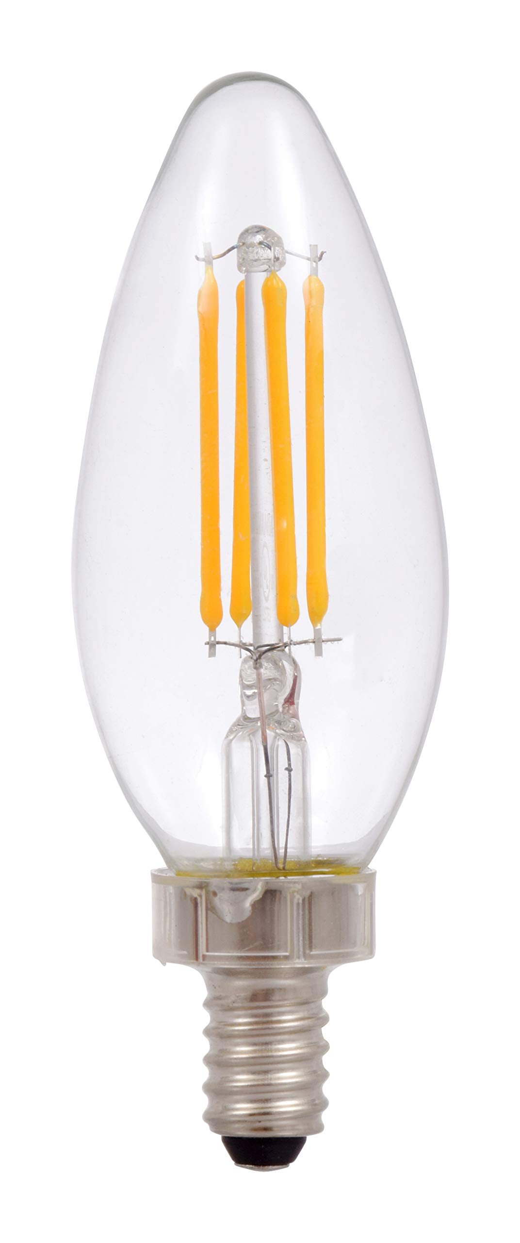 LEDVANCE SYLVANIA LED TruWave B10 Chandelier Light Bulb, 40W Equivalent, Dimmable, Soft White, 2 Count, Model 40794