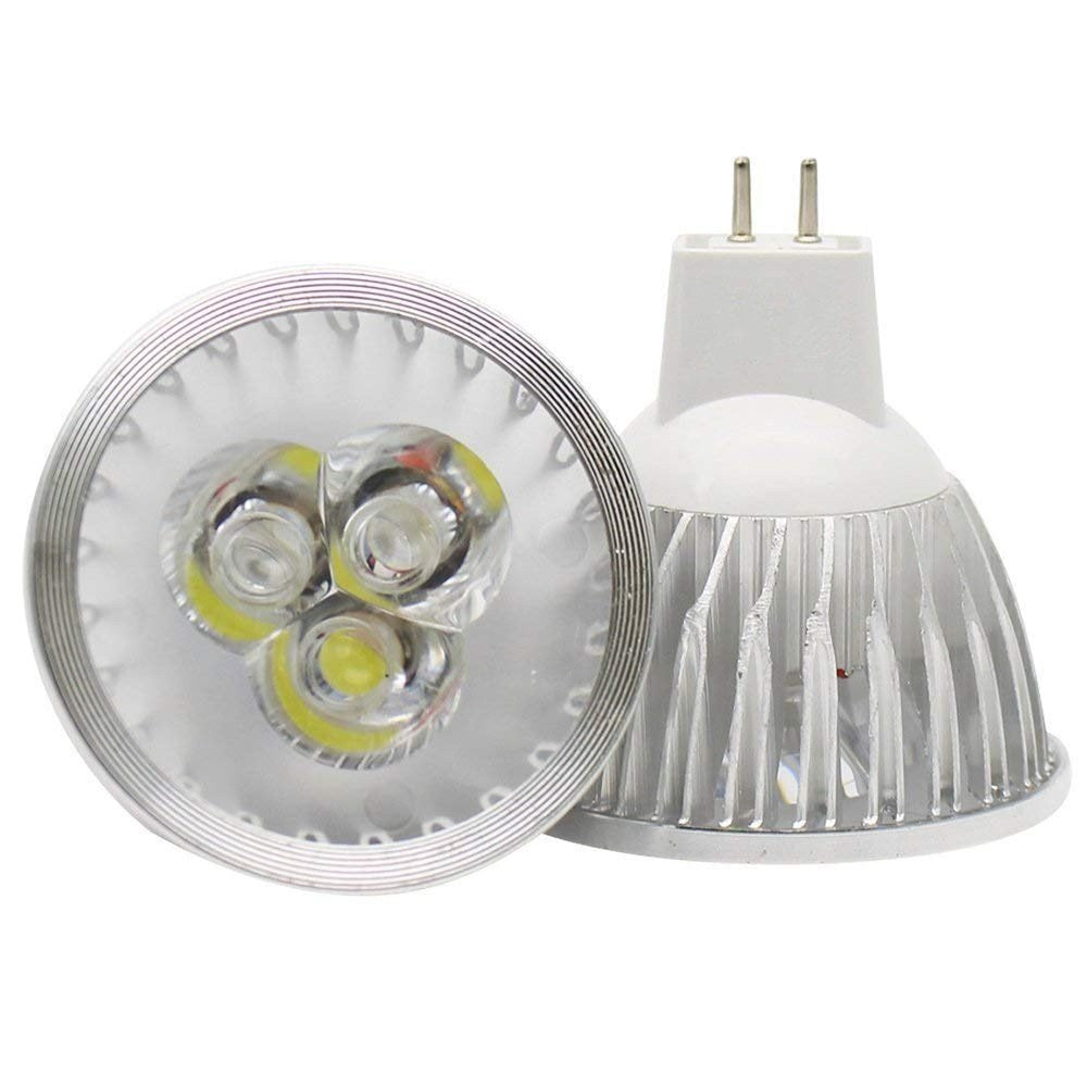 K JINGKELAI MR16 LED Bulbs 3W Cool White GU5.3 12V 10 Count Metal