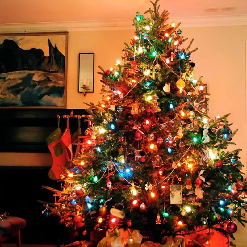 Hedcinlt 25 Pack Multicolor C9 Led Bulbs, C9 Replacement Bulbs For Christmas Tree Lights Patio String Lights Outdoor Indoor, E17