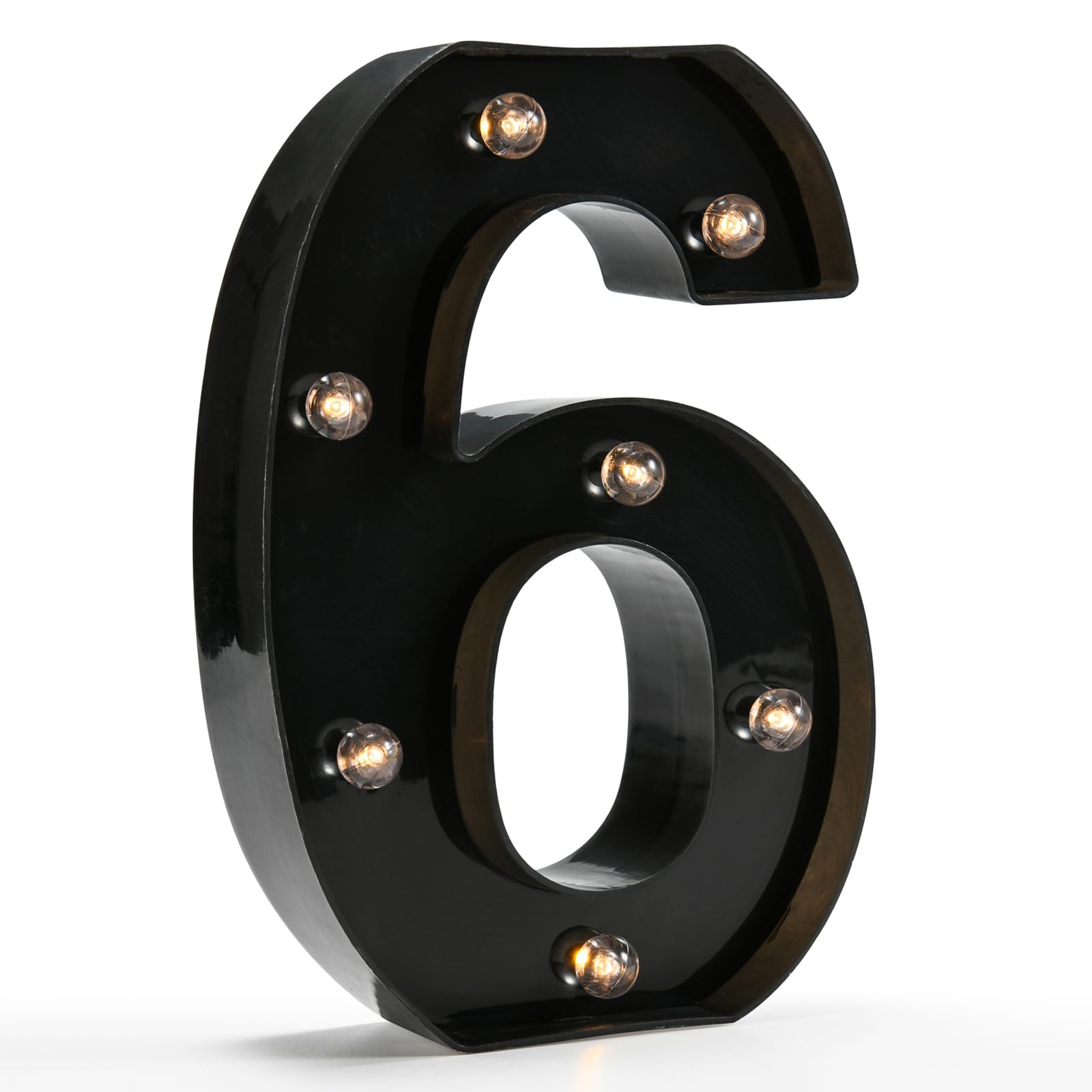 Light Up Black Alphabet Marquee Number Sign Led Marquee Number Lights Sign For Night Light Home Bar Christmas Lamp Birthday Party Wedding Decoration 6