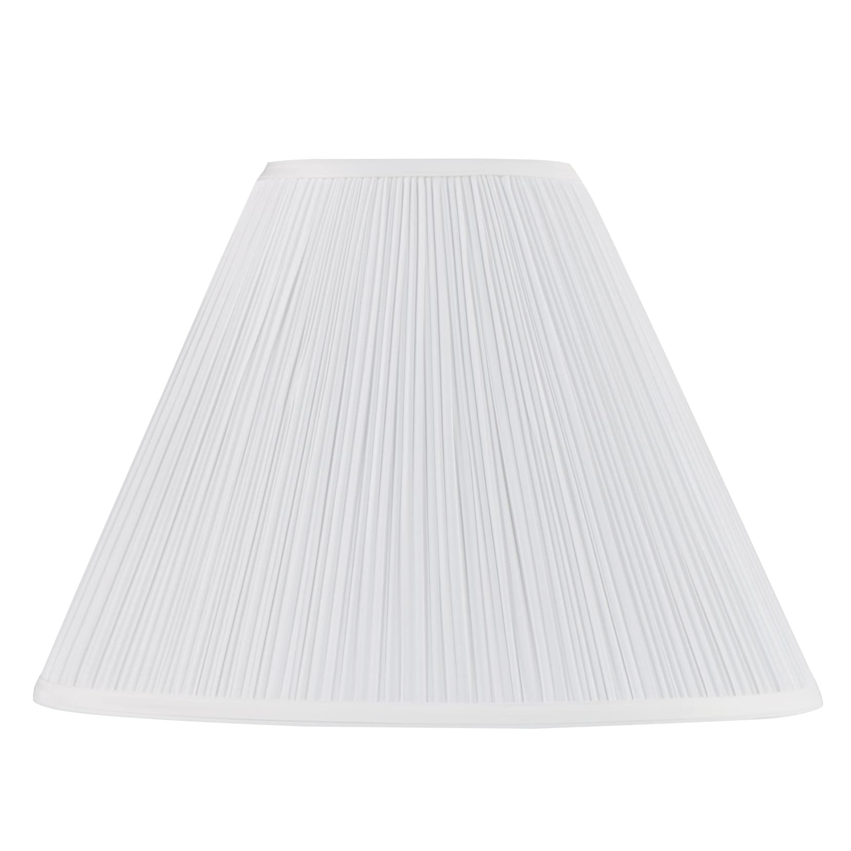 Aspen Creative 33137, Mushroom Shaped Pleated Traditional Spider Construction Lamp Shade, White, 9&quot; Top X 18&quot; Bottom X 13&quot; Slant