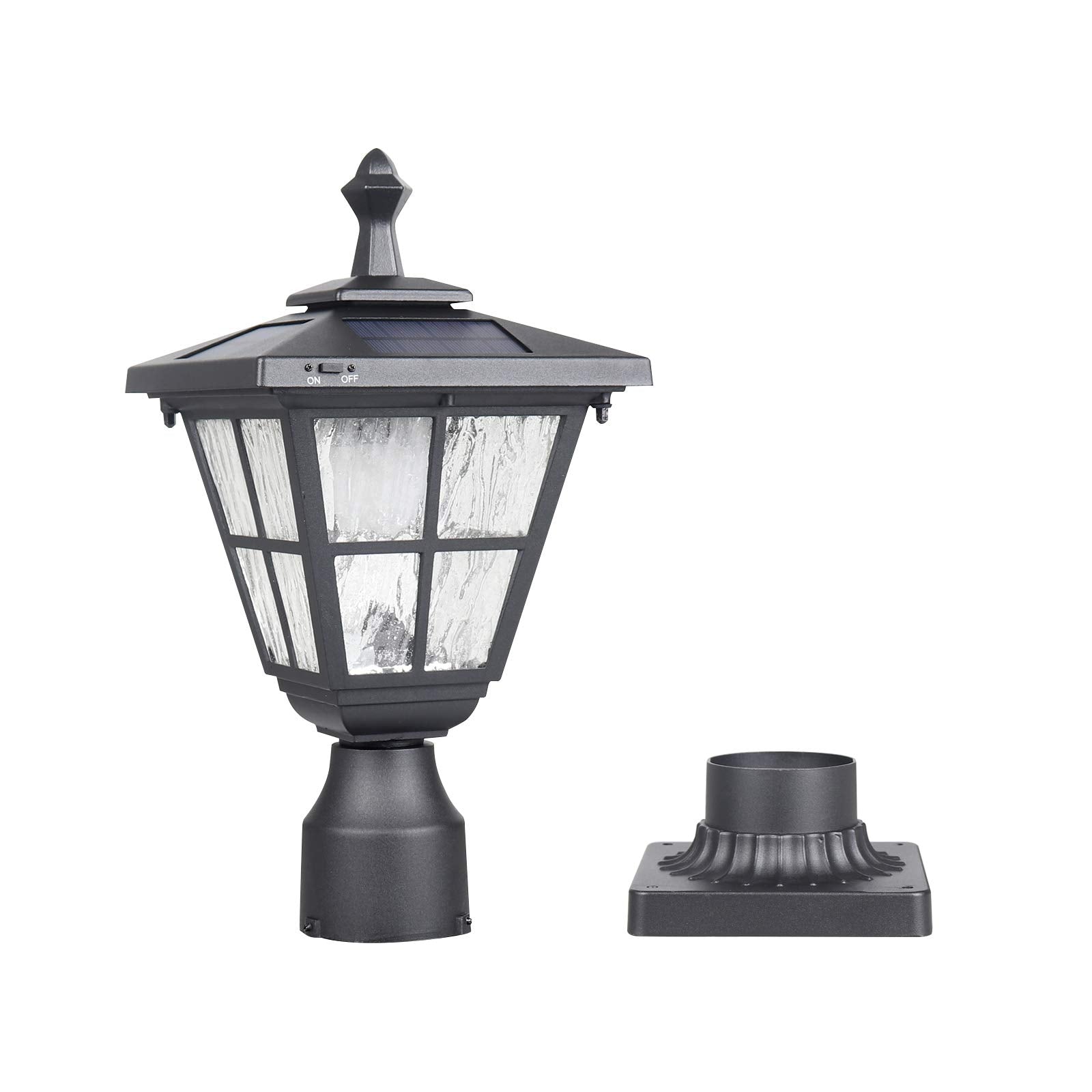 Kemeco St4325Q Post Solar Light Cast Aluminum Led Lamp Fixture With 3-Inch Fitter Base For Outdoor Garden Post Pole Mount Landsc