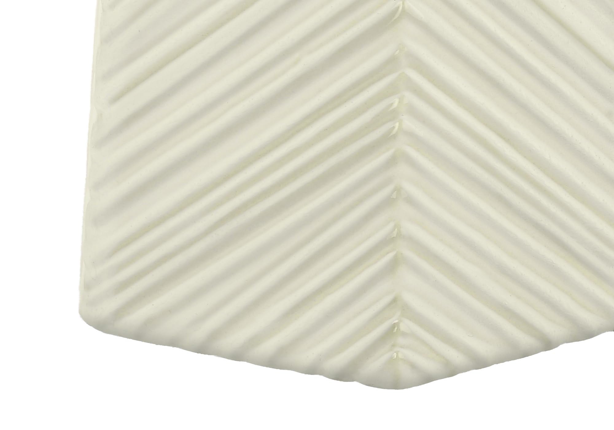 Monarch Specialties I 9614 Table Lamp, White Ceramic, Ivory Shade, 16inL x 16inW x 29.25inH