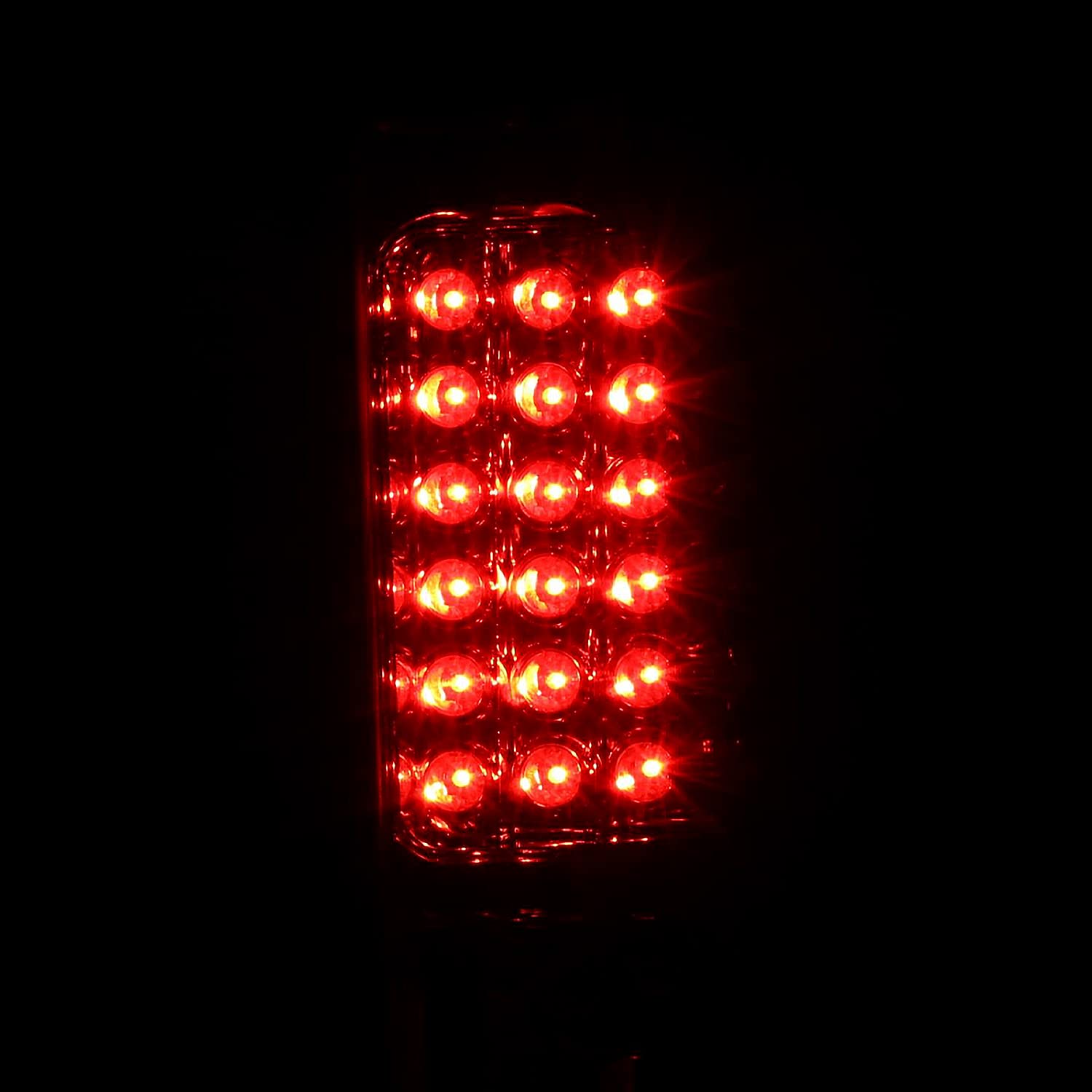 Spec-D Tuning Chrome Housing Clear Lens Led Tail Lights Compatible With 2003-2006 Chevy Silverado 1500/1500Hd/2500/2500Hd, 2004-2006 Chevy Silverado 3500, Left + Right Pair Assembly