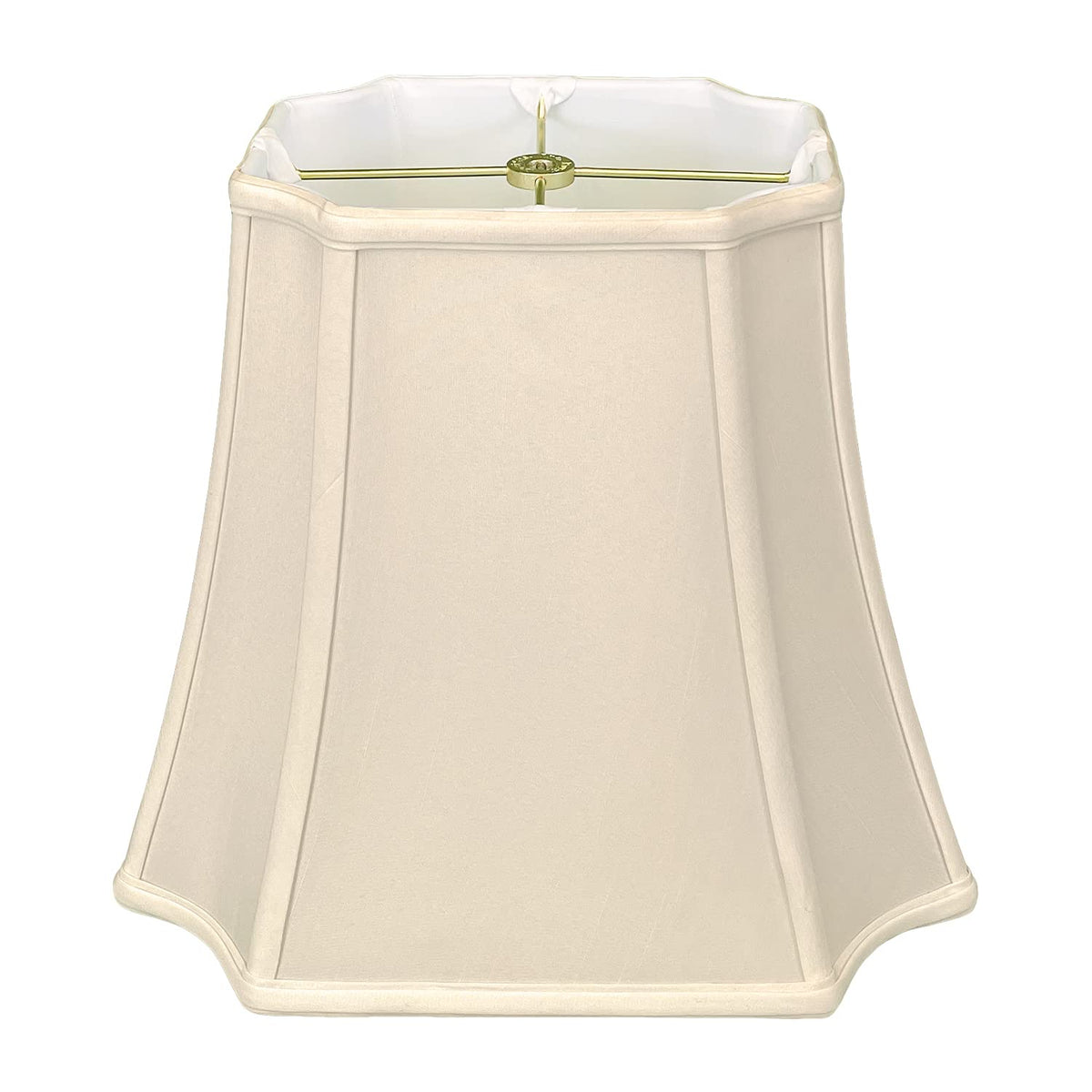 Royal Designs Rectangle Inverted Cut Corner Lamp Shade, Beige, (9.5 x 11.5) x (15 x 19) x 14, BS-712-19BG