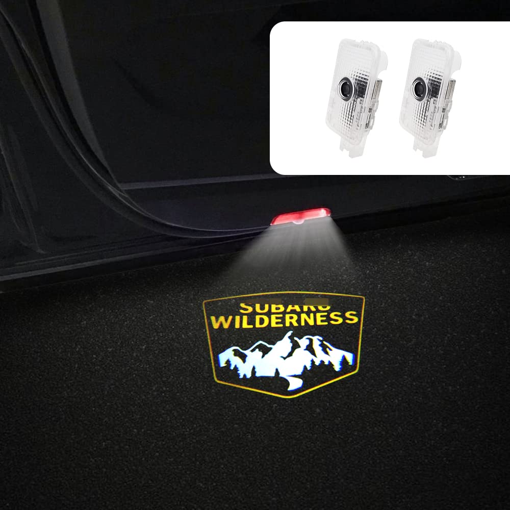 uunonaha LED Car Door Logo Lights - Puddle Lamp - ABS - Wilderness Yellow - 2 pcs Compatible with Forester, Outback, Legacy, Ascent