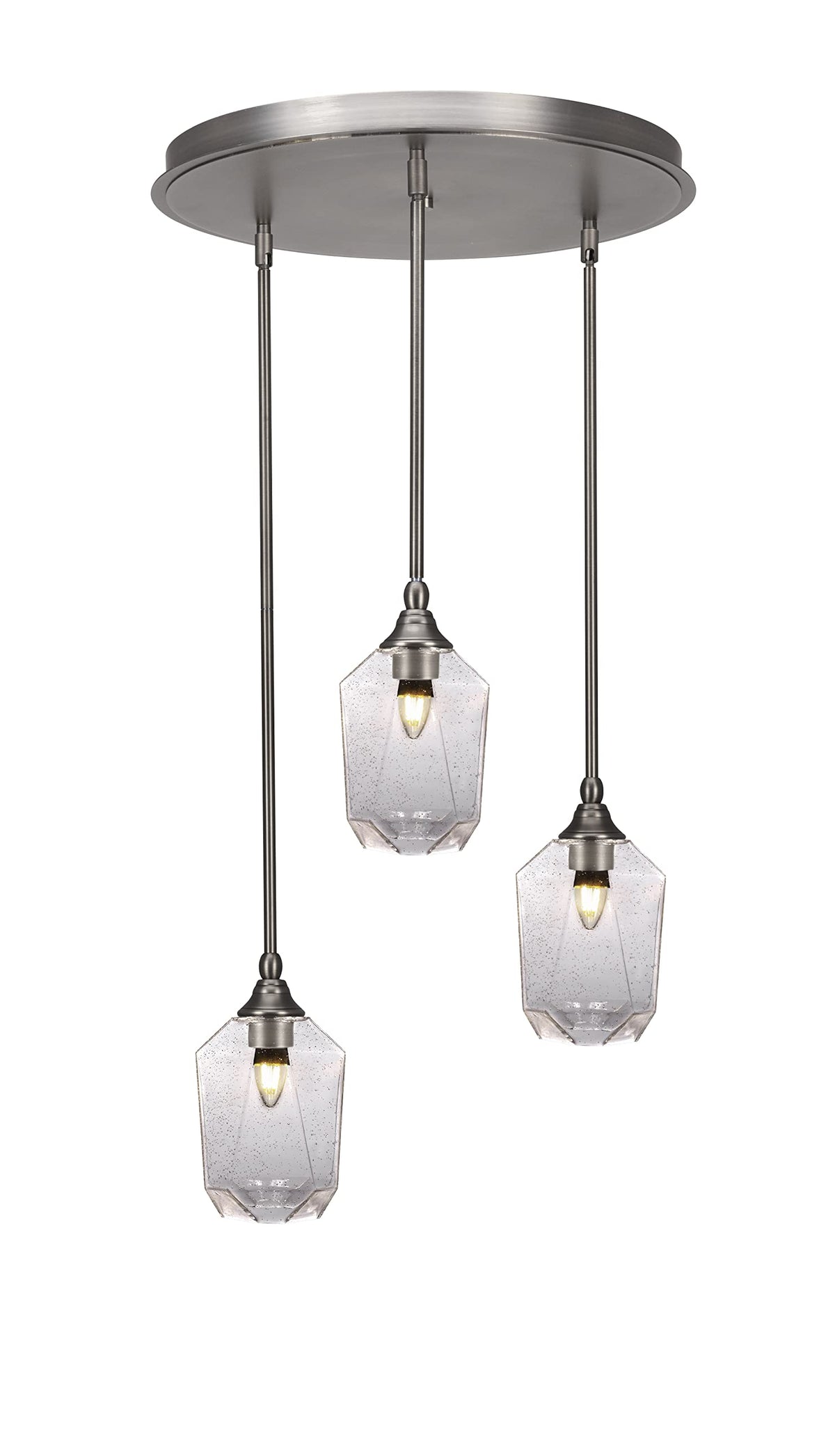 Empire 3 Light Cluster Pendalier in Brushed Nickel Finish (2183-BN-4460)