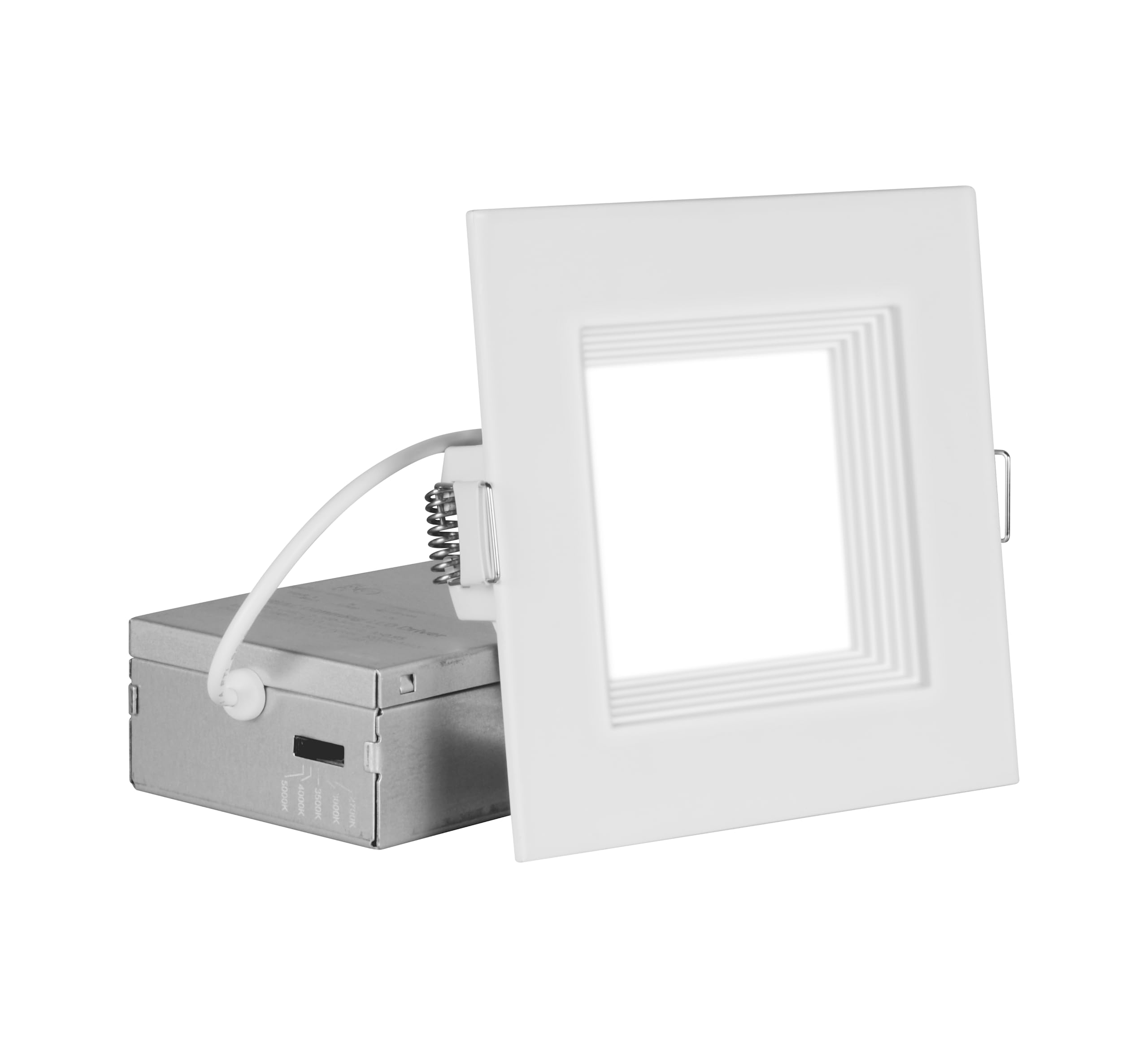 RELSR 4 in. Square Selectable Regressed LED Remodel Downlight (REL41120SQRWH)