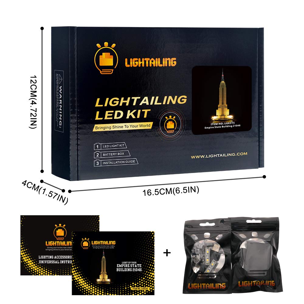 LIGHTAILING Light Set for (Architecture Empire State Building) Building Blocks Model - Led Light kit Compatible with Lego 21046(