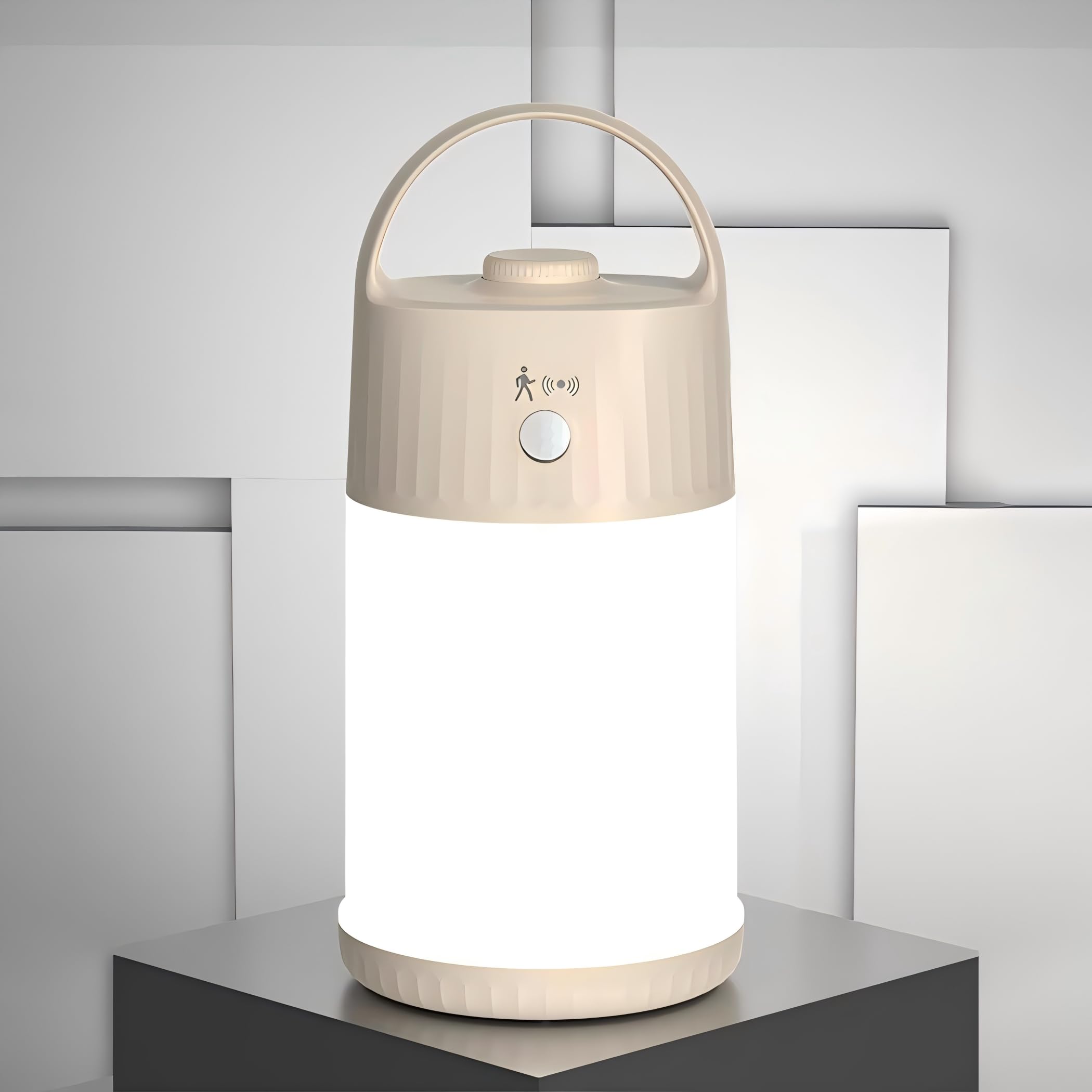SMASOON Motion Sensor LED Night Light - Portable Cordless Lamp, 4 Brightness Levels, Apricot, Model SD-880E
