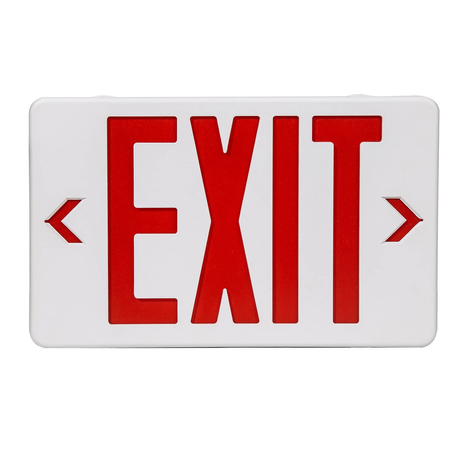 Tanlux Red Exit Sign, Led Emergency Exit Light With Battery Backup, Ul Listed, Ac 120/277V, Hardwired Exit Signs With Emergency Lights, Commercial Emergency Lights For Business - 1 Pack