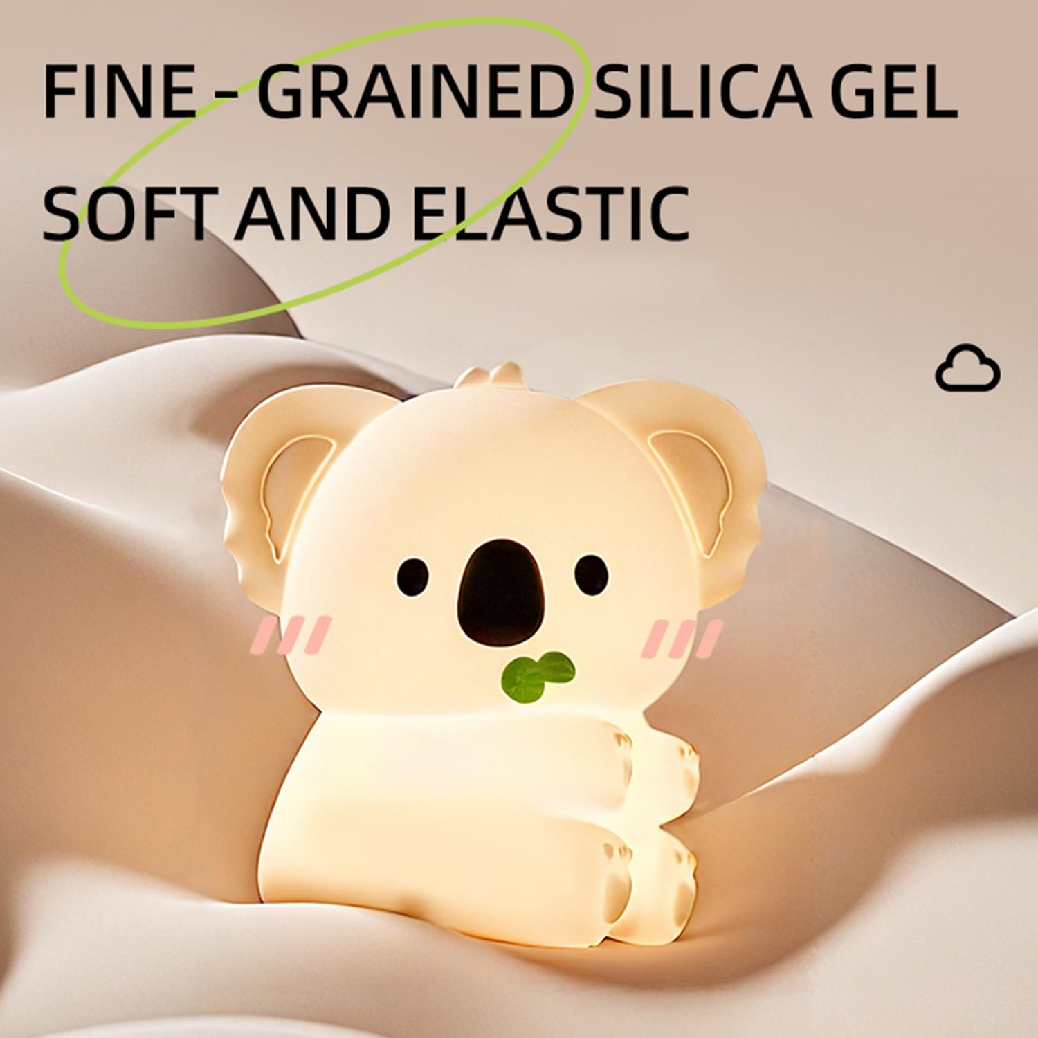 Myratts Koala Night Light, 7 Colors Dimmable Bedside Lamp, Touch Control Night Lamp with Timer for Kids Adults, Used for Camping