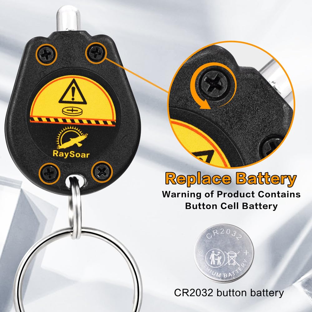 Raysoar 6 Pack Ultra Bright Red Led Keychain Flashlight, Mini Red Keychain Flashlight For Night Observation