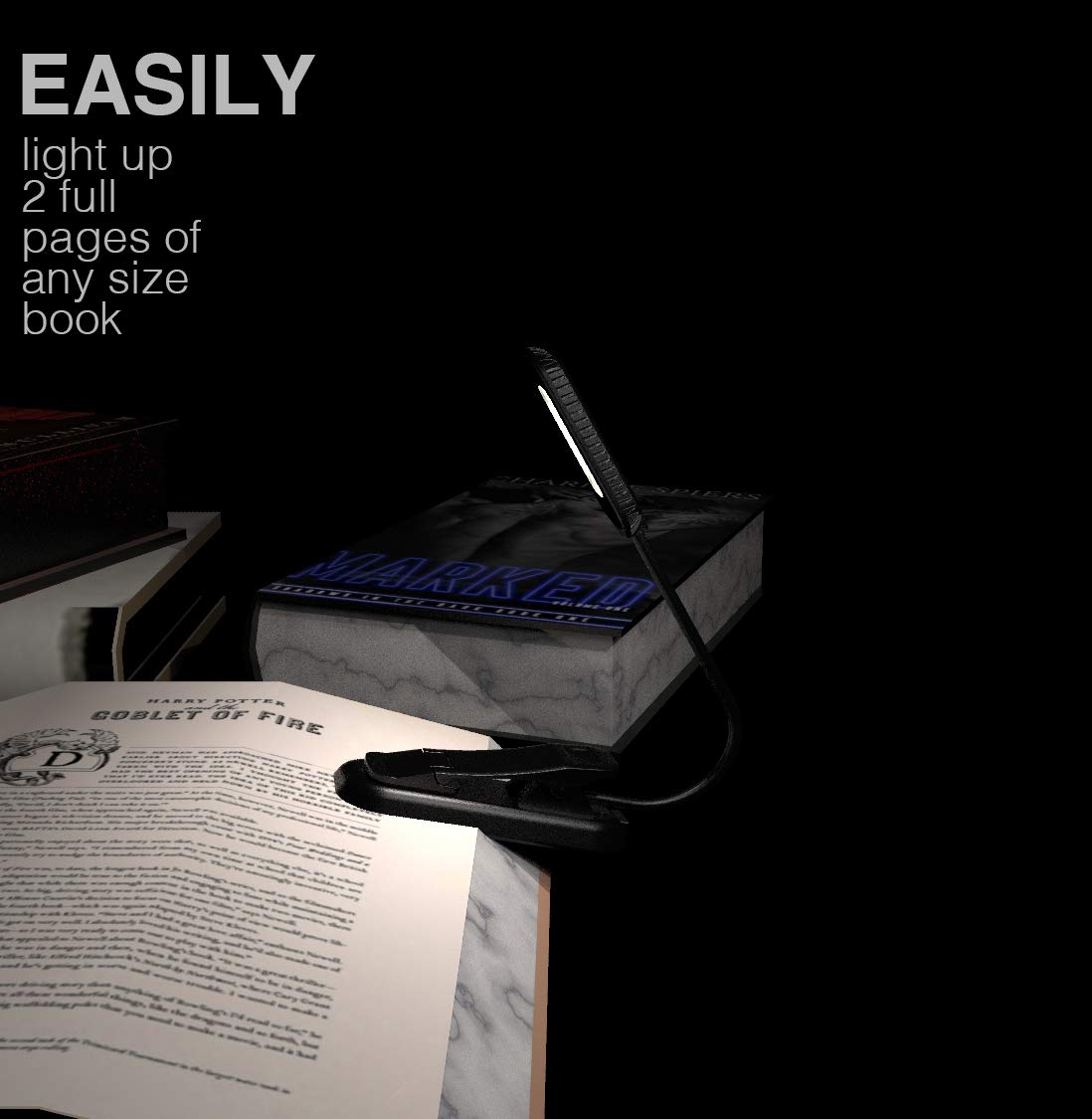 Perfectday Book Light, 10 Led Usb Rechargeable Reading Light With 3-Level Brightness For Eye Protection Night Reading Lamp