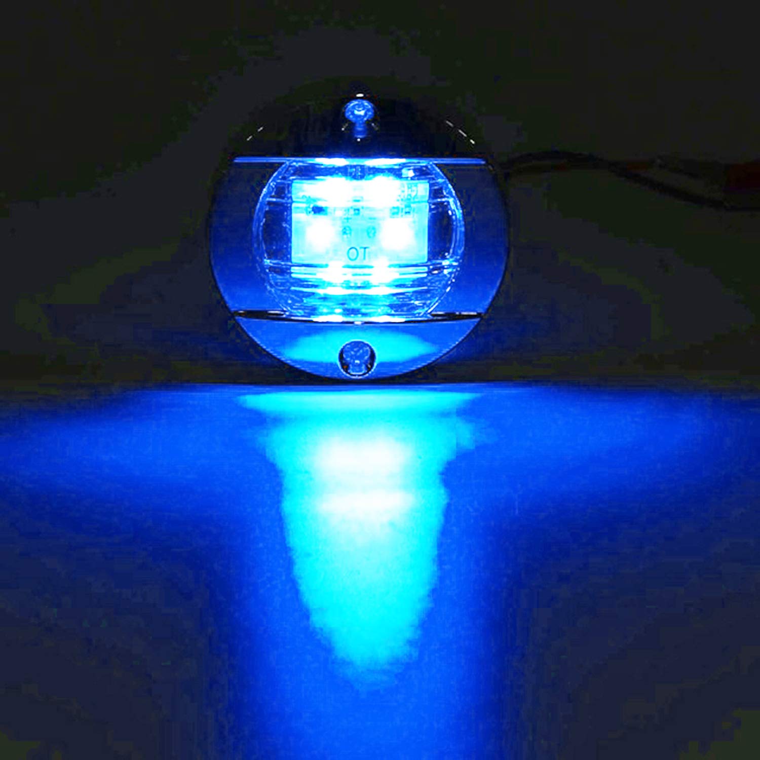 KEING 6 Pcs Marine Boat LED Cabin Deck Lights, 12V Blue, for Kayak, Yacht, Dinghy, and Pontoons