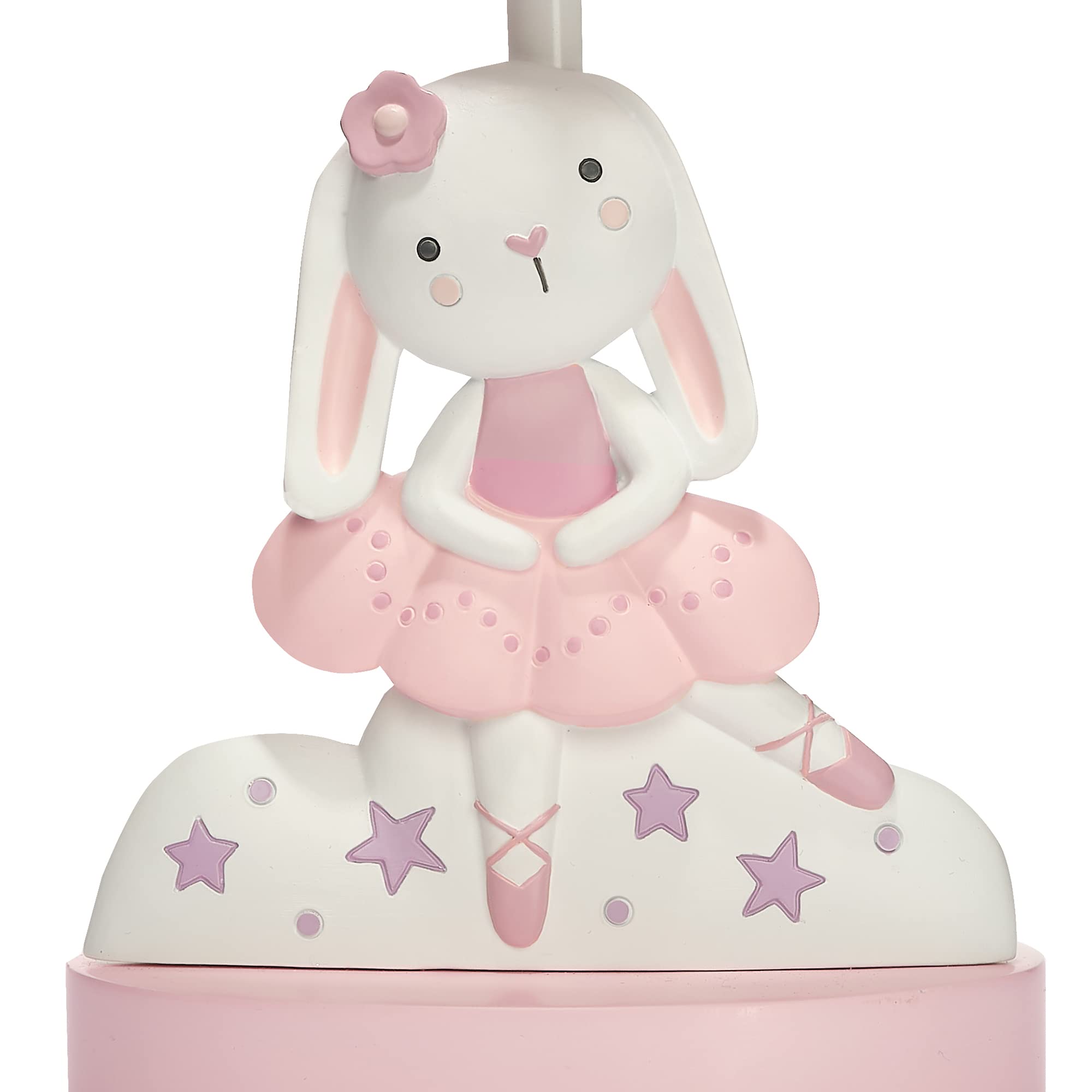Bedtime Originals Tiny Dancer Bunny Lamp with Shade & Bulb, Pink, Model 245024BNS, Resin