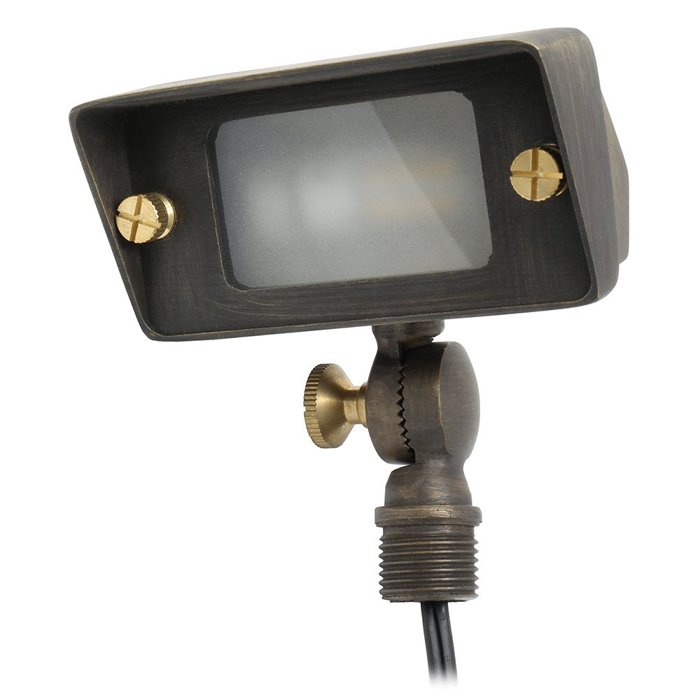 Lightkiwi R9872 Brass Flood Light & Wall Wash Fixture, 12V Low Voltage, Metal, Bronze