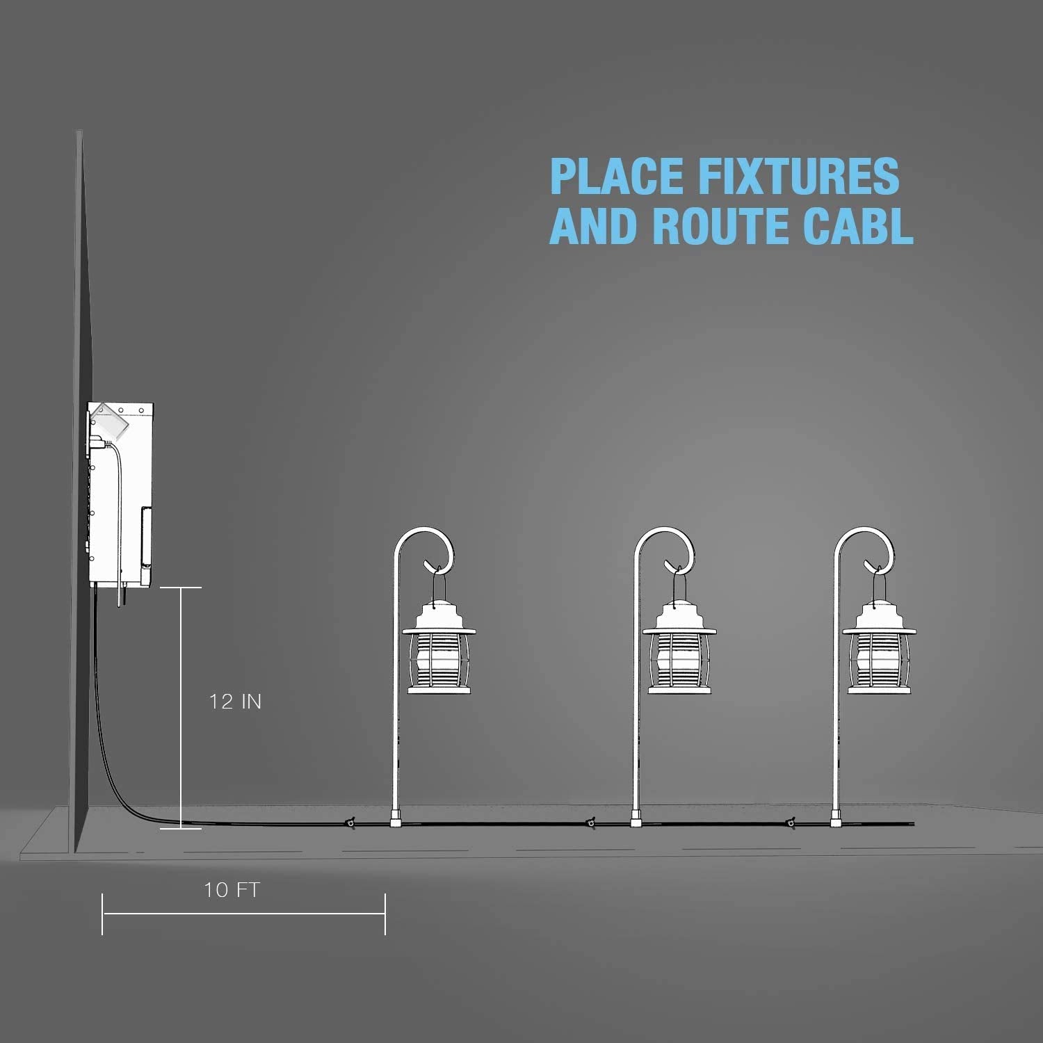 Goodsmann Low Voltage Transformer Landscape Lighting 900W Power Supply With Sensor, Timer And Weather Shield 12V Output 9920-0900-01