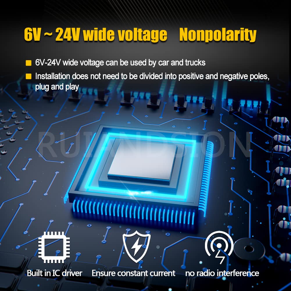 Ruiandsion P43T Motorcycle Light Bulb 6V/12V DC Hi/Lo Beam H4 Polycarbonate