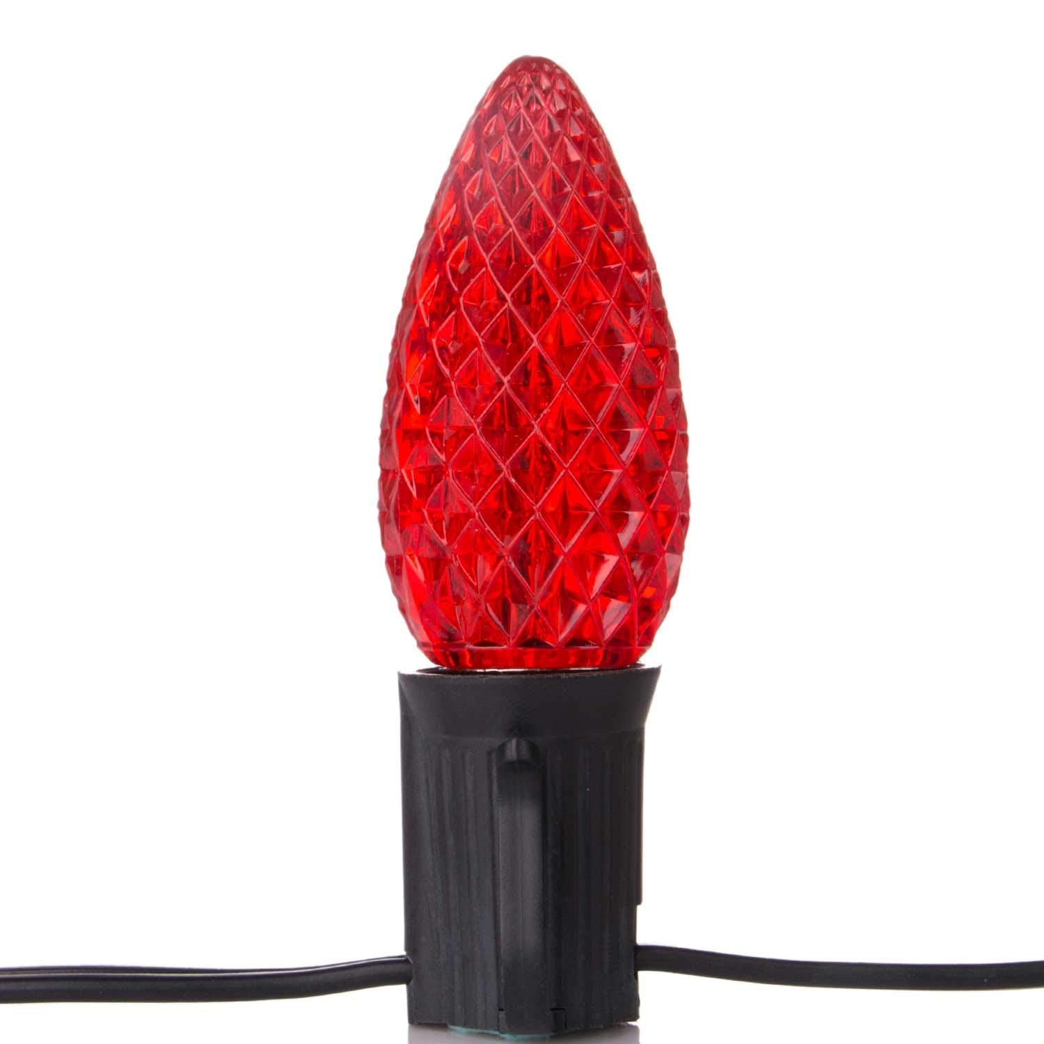 Brightown 25 Pack Led C9 Multicolor Replacement Christmas Light Bulbs, Commercial Grade Dimmable Holiday Bulbs, Strawberry Bulbs, Fits In C9/E17 Base Sockets (25 Pack, Multi-Colored)