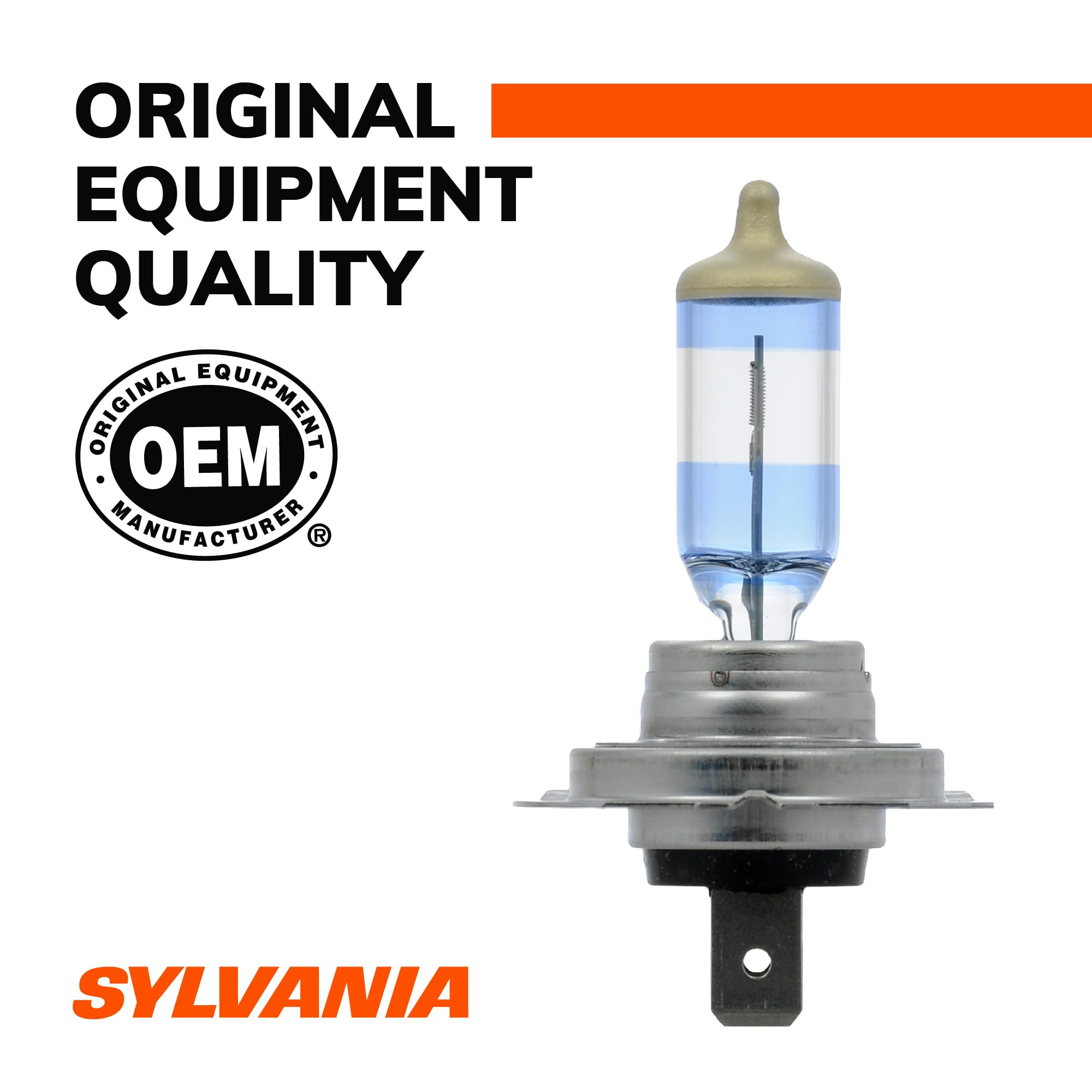 SYLVANIA H7 SilverStar Ultra Halogen Headlight Bulbs - High/Low/Fog Beam, Brightest Downroad Light, Tri-Band Technology (2-Pack)