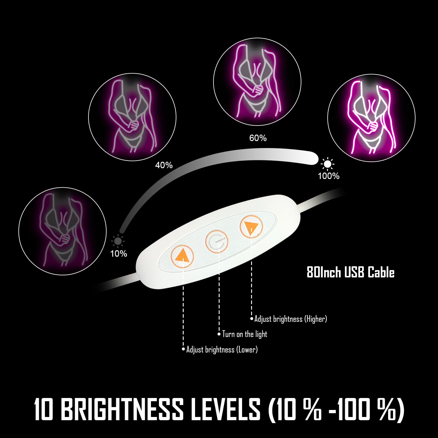 CinsYarn Lady Neon Signs Lady Body Neon Signs for wall decor Dimmable LED Neon Signs for man cave sexy lady neon sign Girl Women