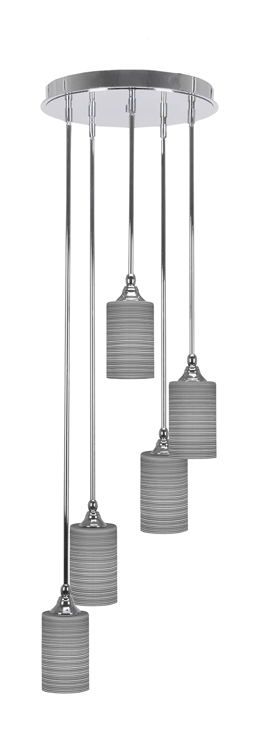 Empire 5 Light Cluster Pendalier in Chrome Finish (2145-CH-4062)