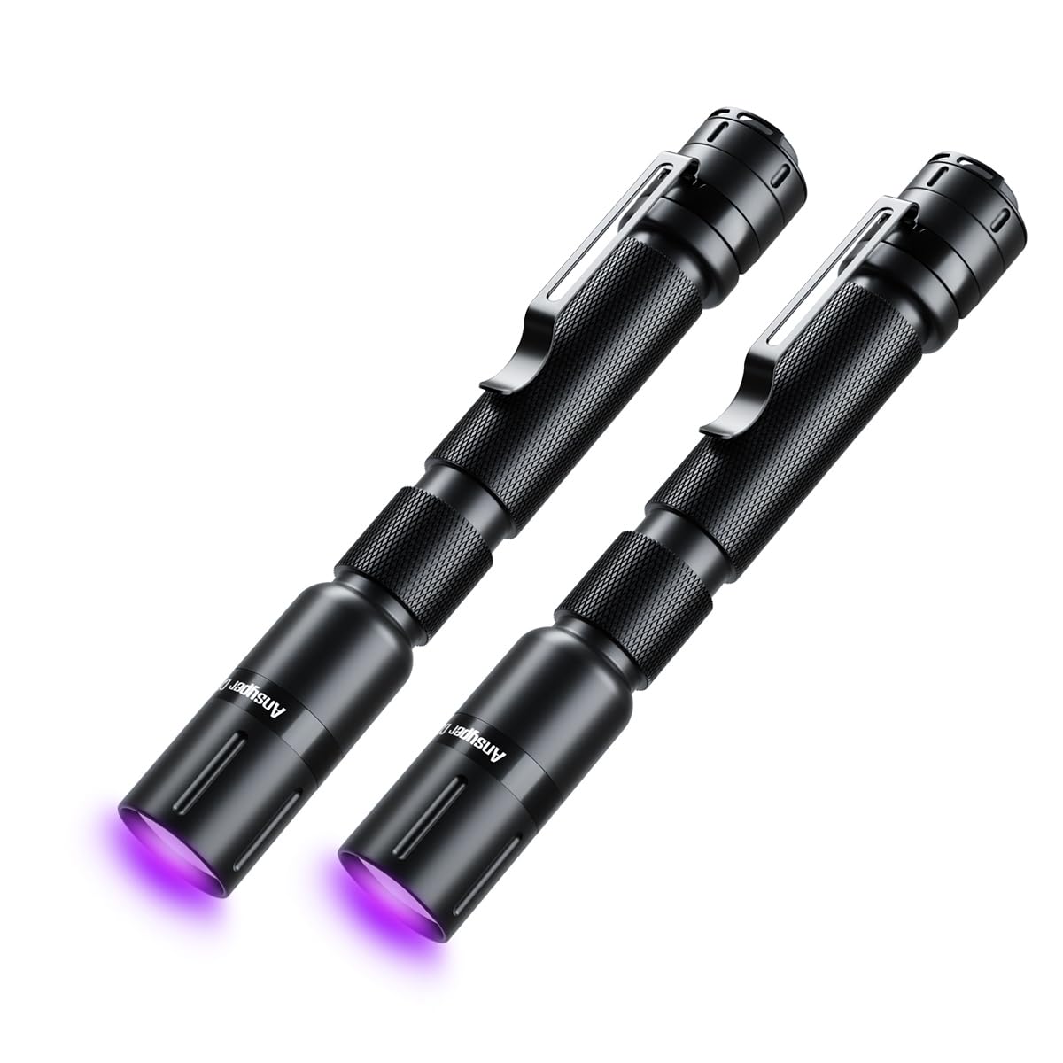 Ansyper CC UV Flashlight 2 Pack Ultraviolet, 395nm Mini Penlight Portable and Compact Black Light for Pet Urine and Stain Detect