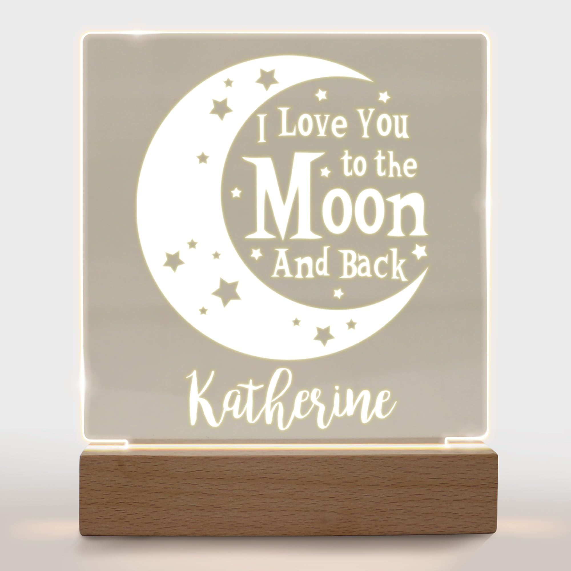 Personalized Night Light For Kids Girls Boys Customized Gifts For Baby Nursery Bedroom Decor Moon