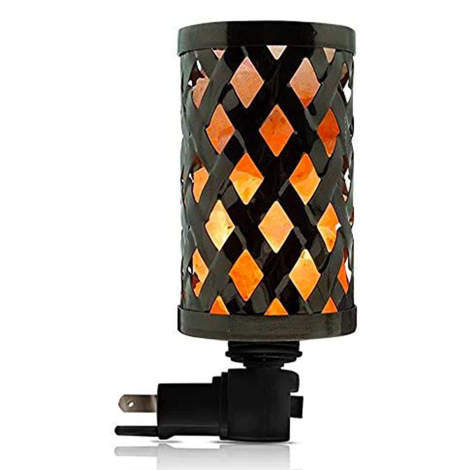 Natural Solution Himalayan Glow Basket Salt Lamp - Orange Crystal, 360 Degree Rotatable Wall Plug, Model 1809, Ideal Home Décor Gift