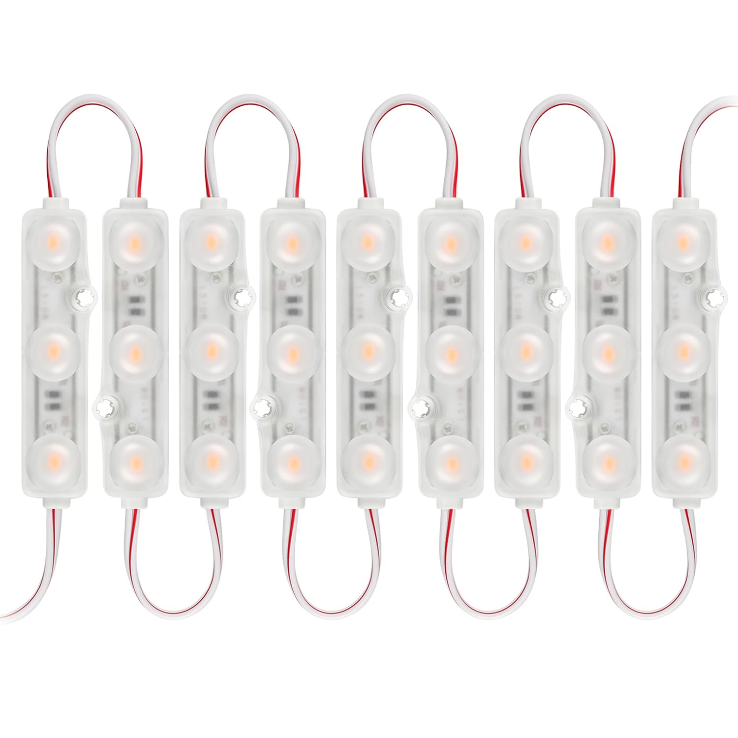 SUNLITOPTO Waterproof LED Sign Modules 100pcs, 2835 SMD Injection LED Lights for Channel Letter Signs, Storefront Advertising an