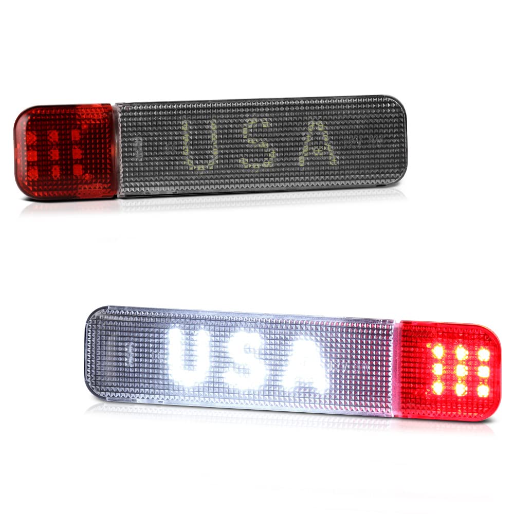 VIPMOTOZ LED Interior Door Panel Light - Clear Lens, Black Housing, Driver & Passenger Side, Compatible with 1995-2007 Silverado Sierra