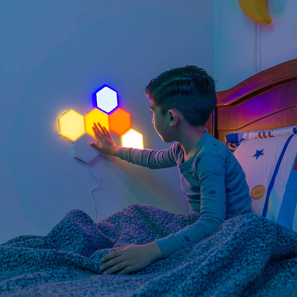 Bright Autism Tap-Tap Touch Sensory Lights – Dimmable LED Room Lighting, 6 Pack, White, Perfect for Therapeutic & Educational Play