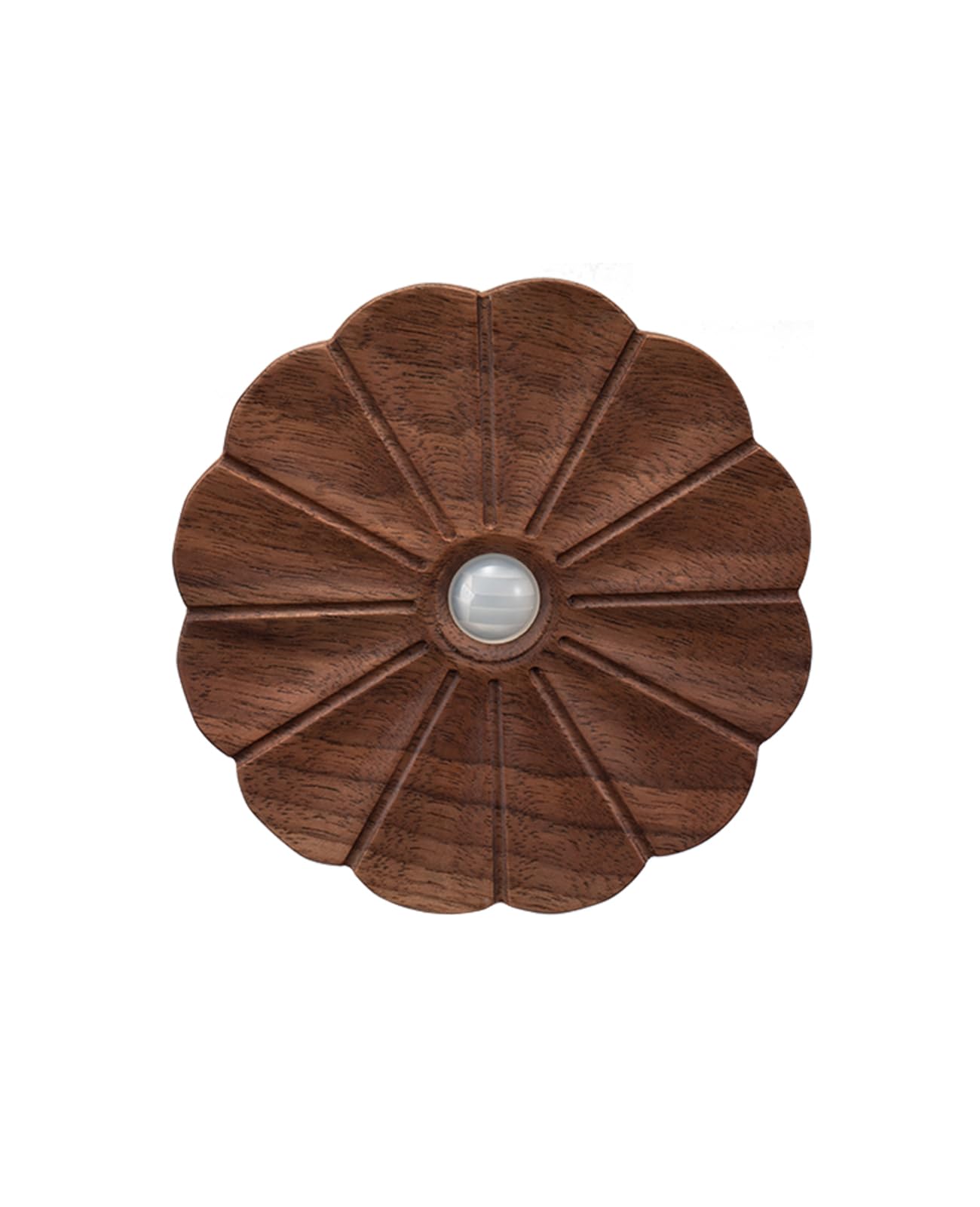 Vadifula Motion Sensor Night Light Wooden Carved Flower USB Rechargeable Stick-On Step Lights Magnetic Mini Wall Lights for Hall