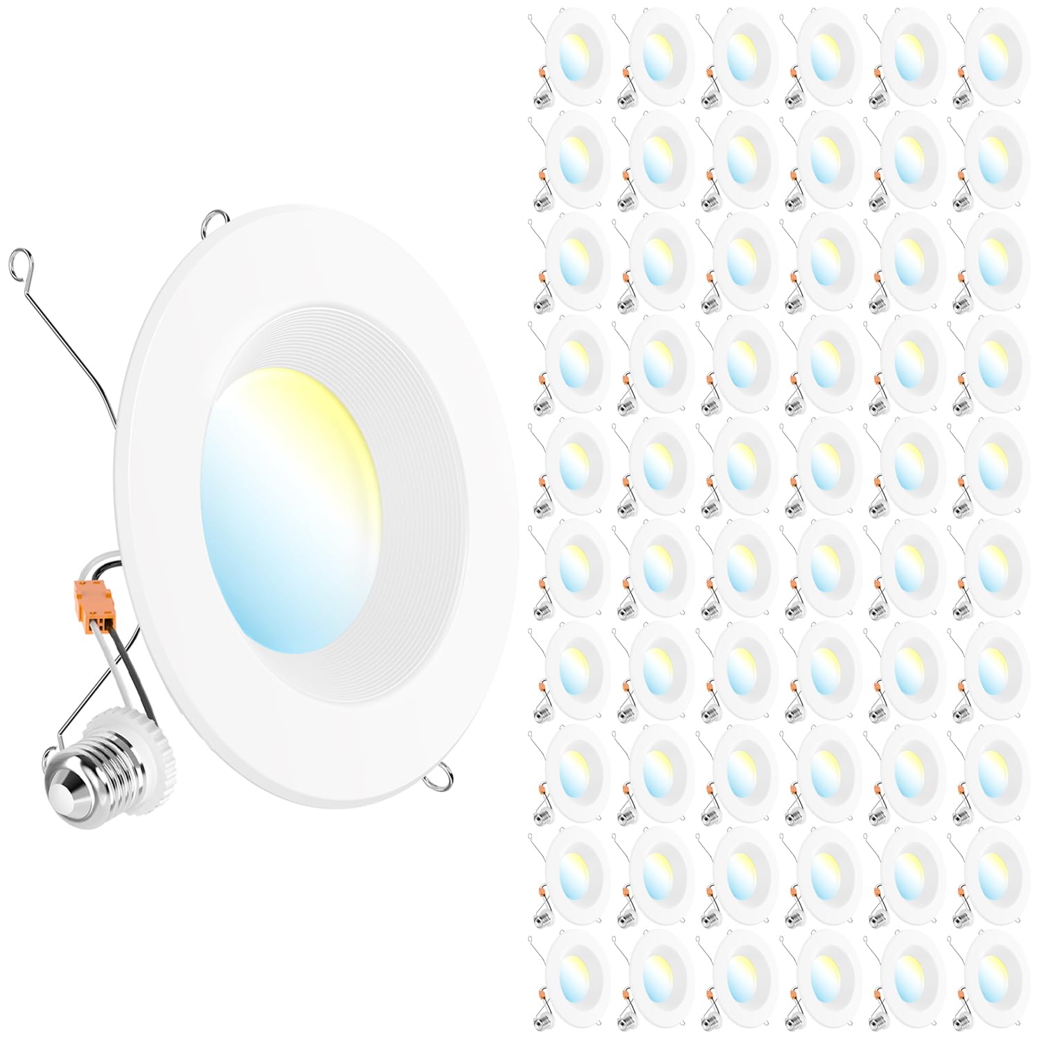 Sunco 60 Pack LED Recessed Lighting 6 Inch, Retrofit Can Lights, 965LM, 13W (100W Equivalent), Selectable CCT 2700K/3000K/3500K/